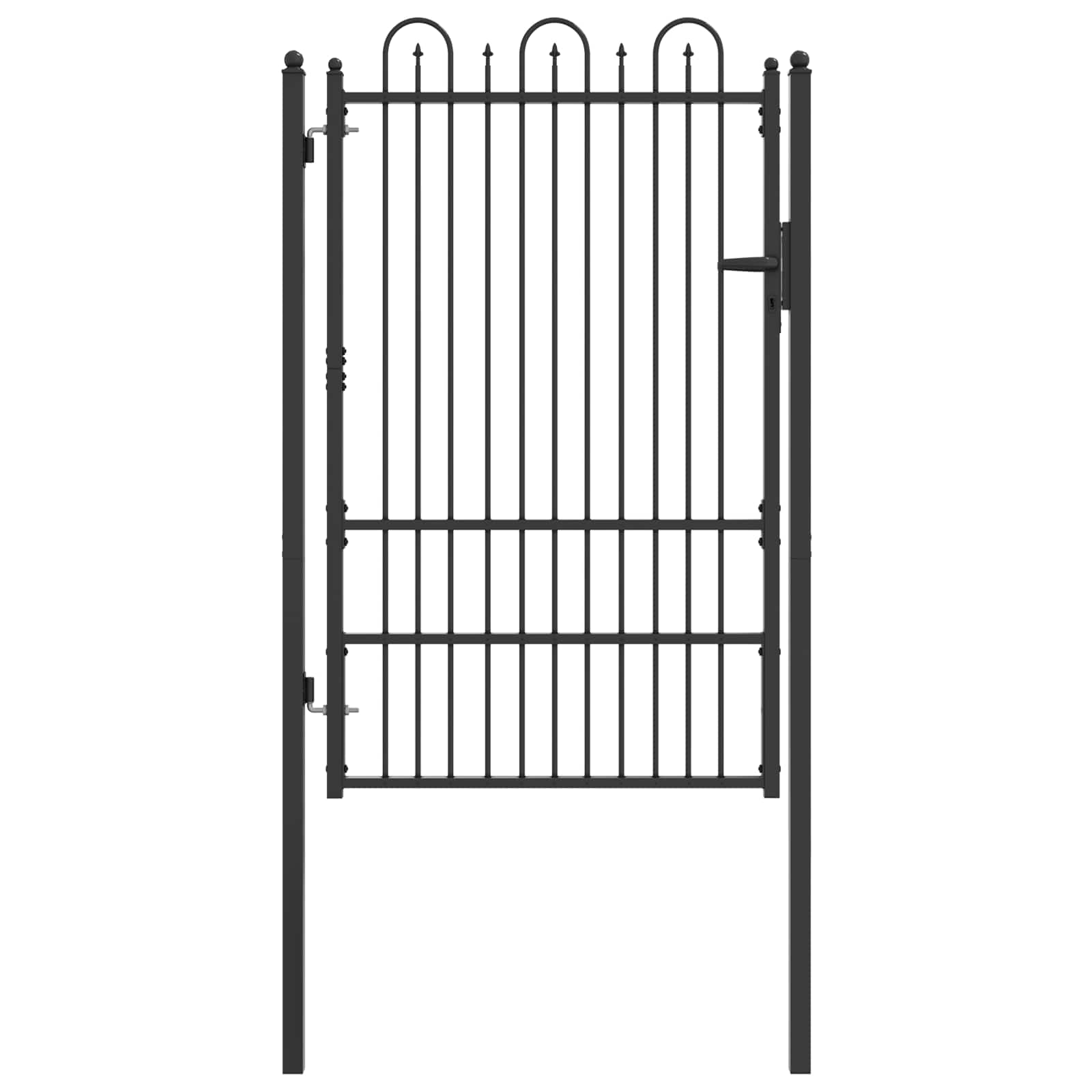 Zauntor DRONTEN 100 x 150 cm Stahl Schwarz Abschließbar