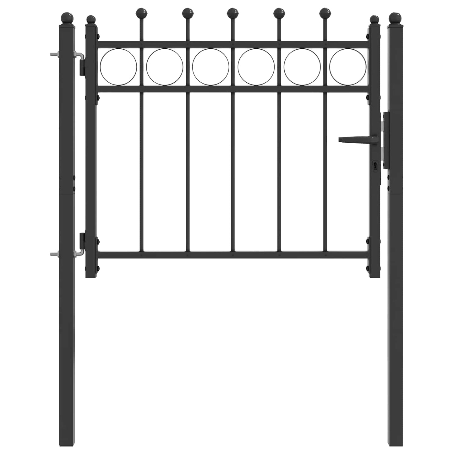 Zauntor HORST 100 x 75 cm Metall Schwarz Abschließbar