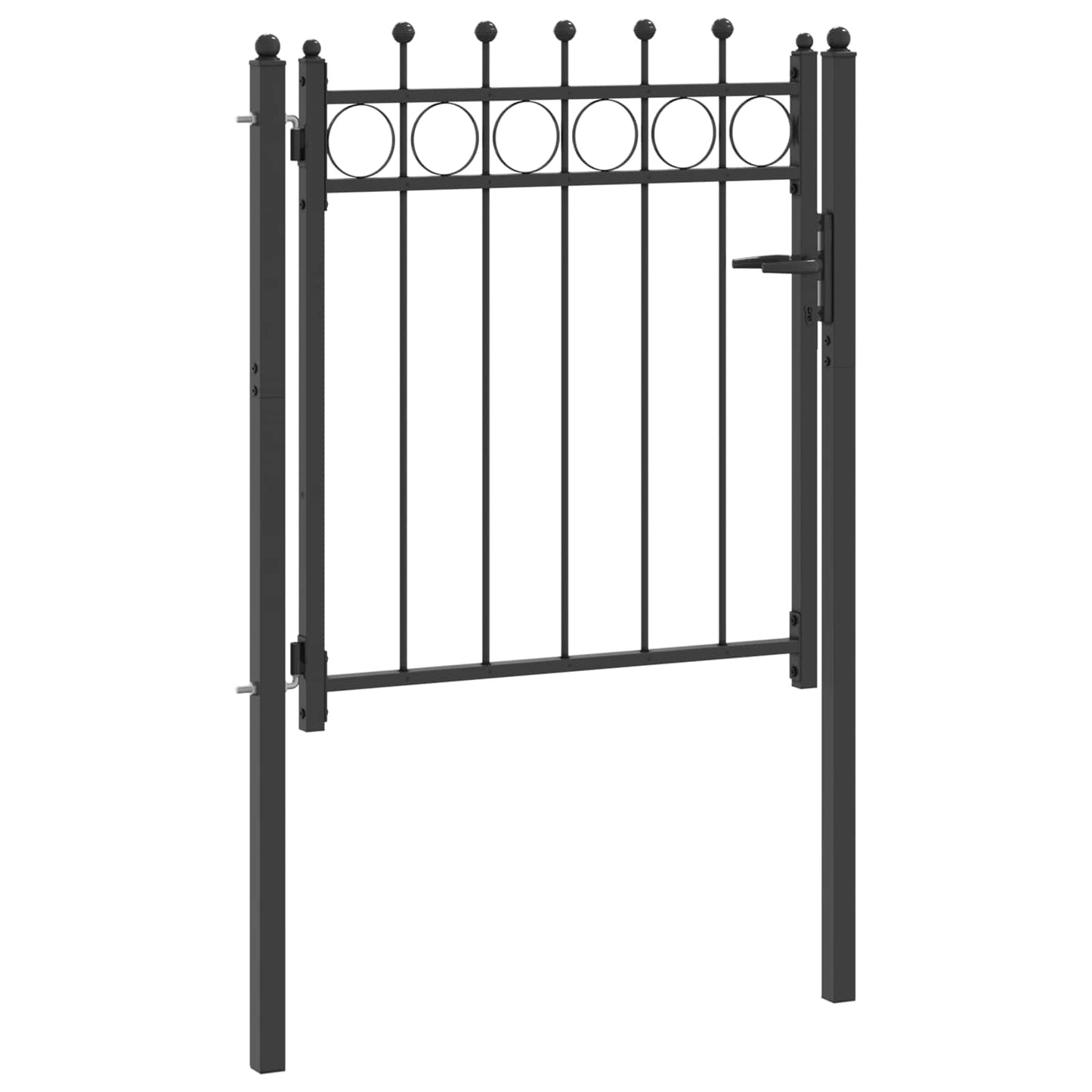 Zauntor HORST 100 x 100 cm Metall Schwarz Abschließbar