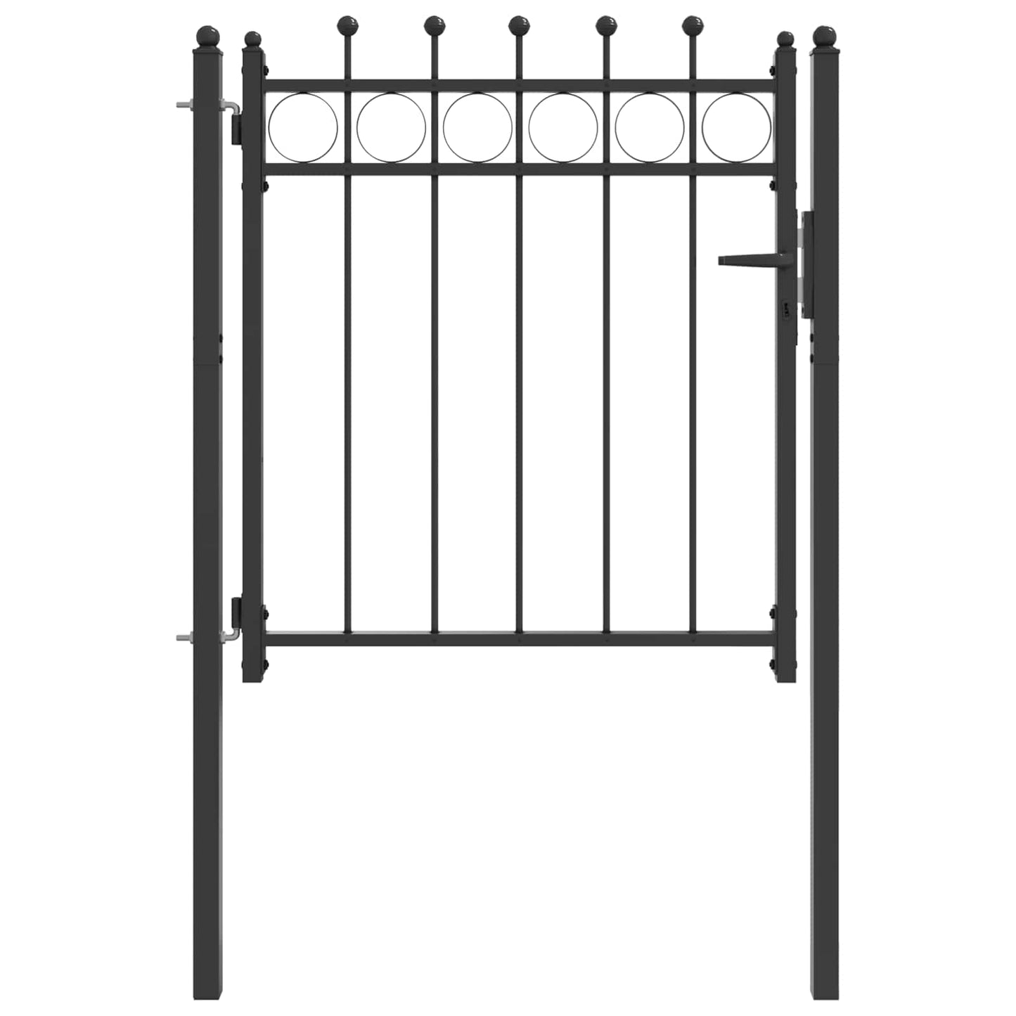 Zauntor HORST 100 x 100 cm Metall Schwarz Abschließbar
