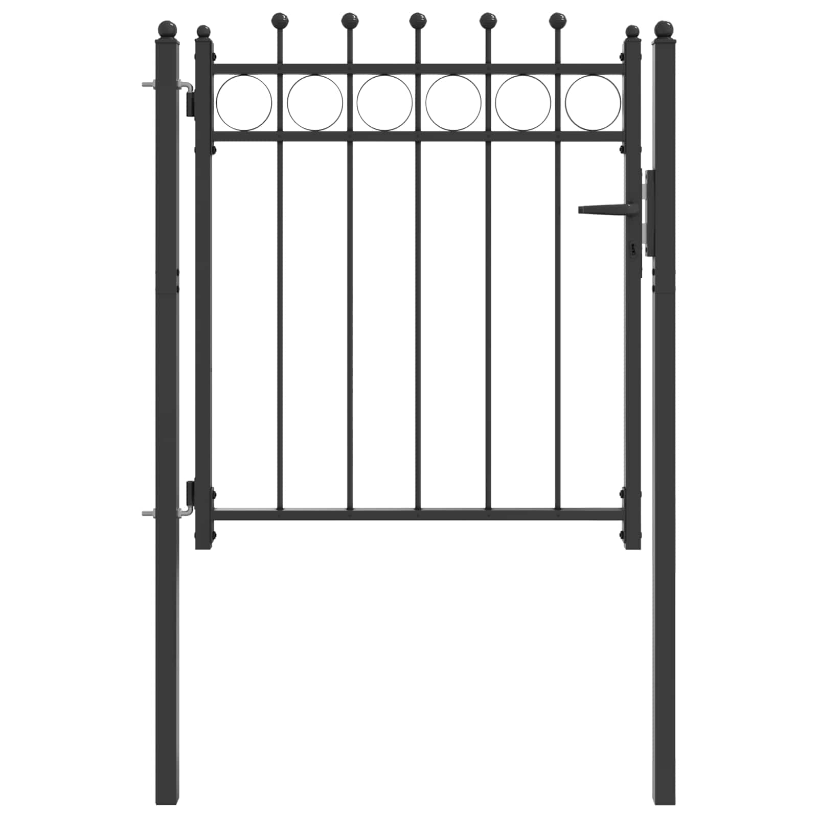 Zauntor HORST 100 x 100 cm Metall Schwarz Abschließbar