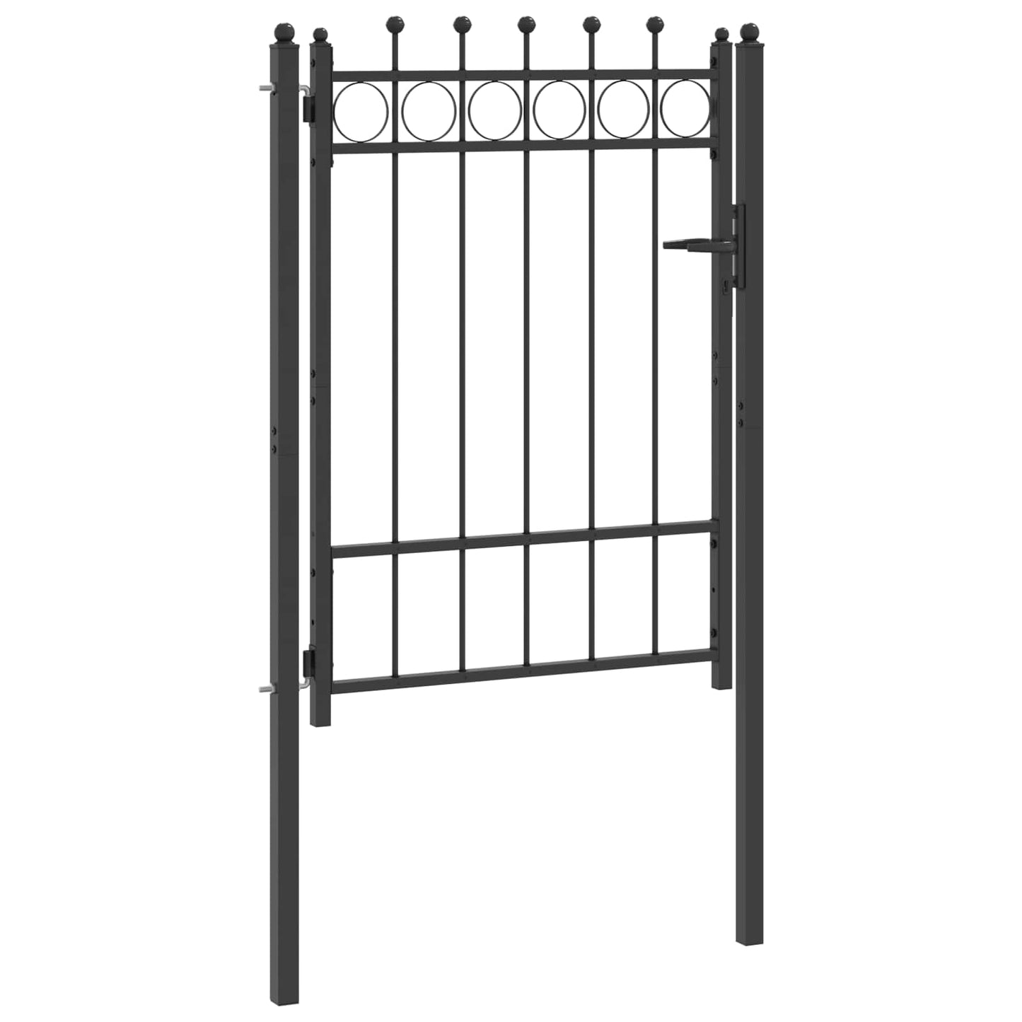 Zauntor HORST 100 x 125 cm Metall Schwarz Abschließbar