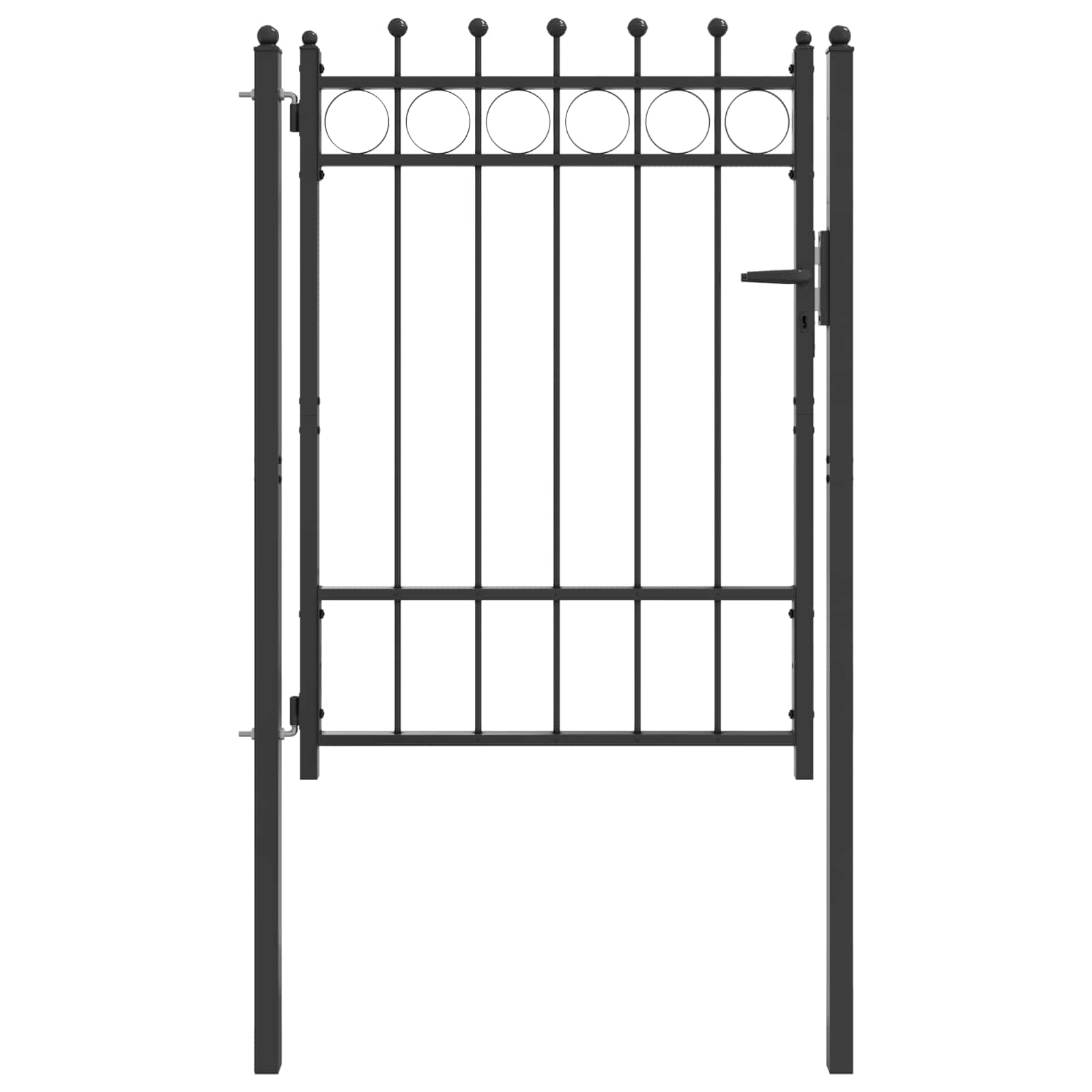 Zauntor HORST 100 x 125 cm Metall Schwarz Abschließbar