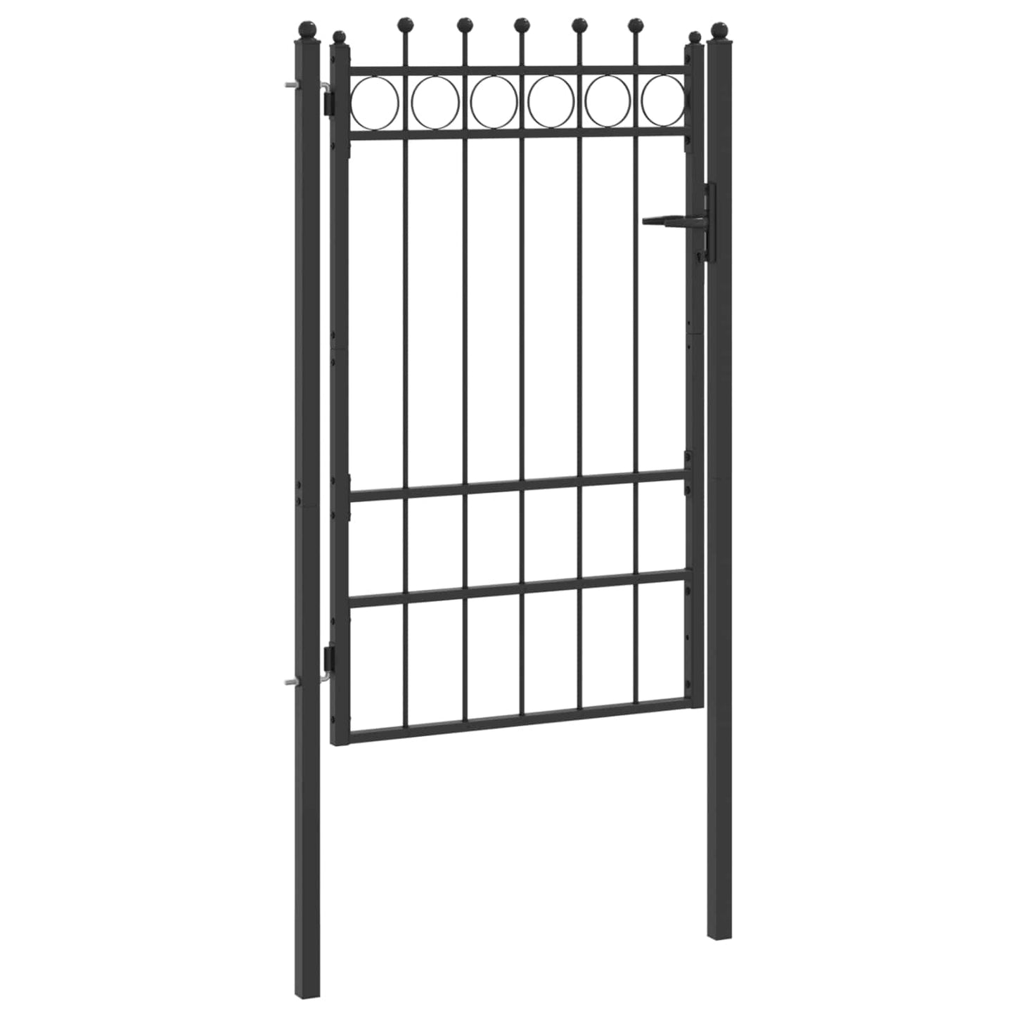 Zauntor HORST 100 x 150 cm Metall Schwarz Abschließbar