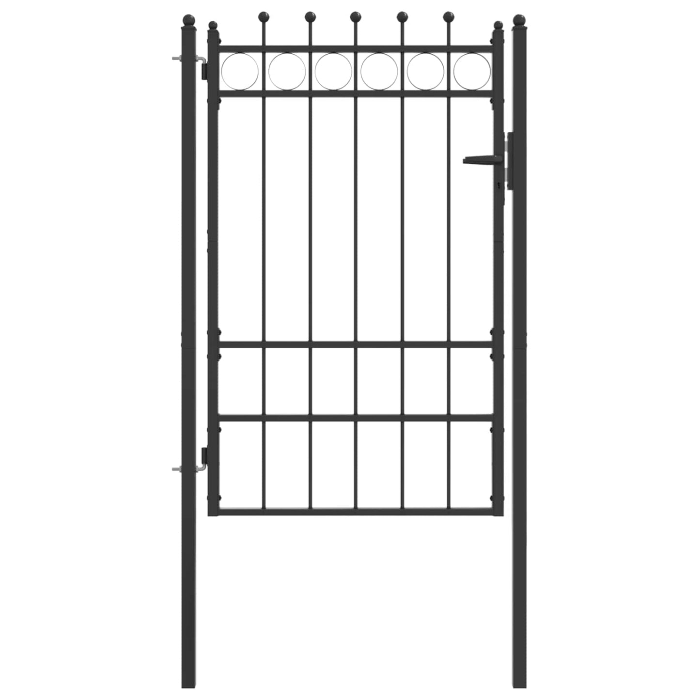 Zauntor HORST 100 x 150 cm Metall Schwarz Abschließbar