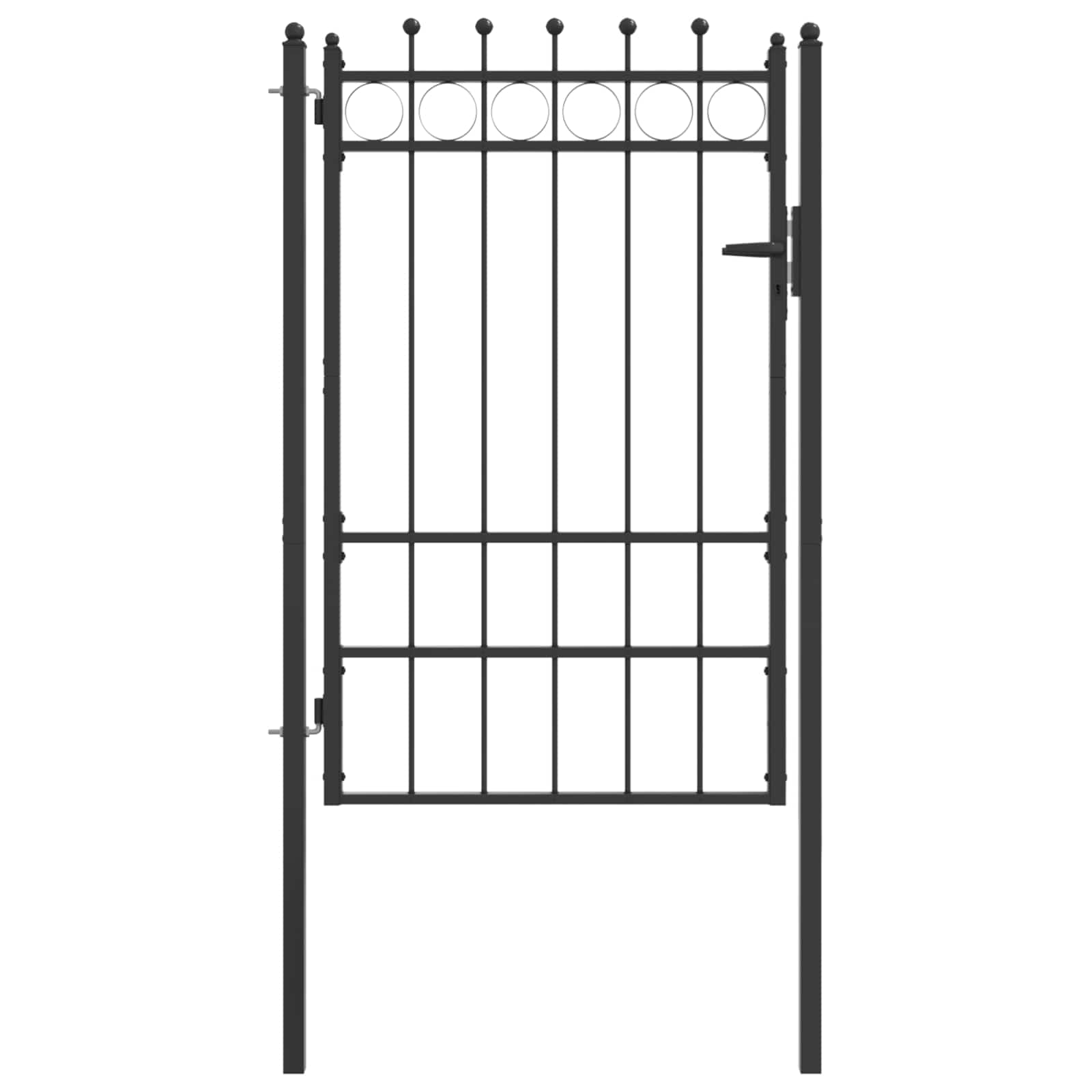 Zauntor HORST 100 x 150 cm Metall Schwarz Abschließbar