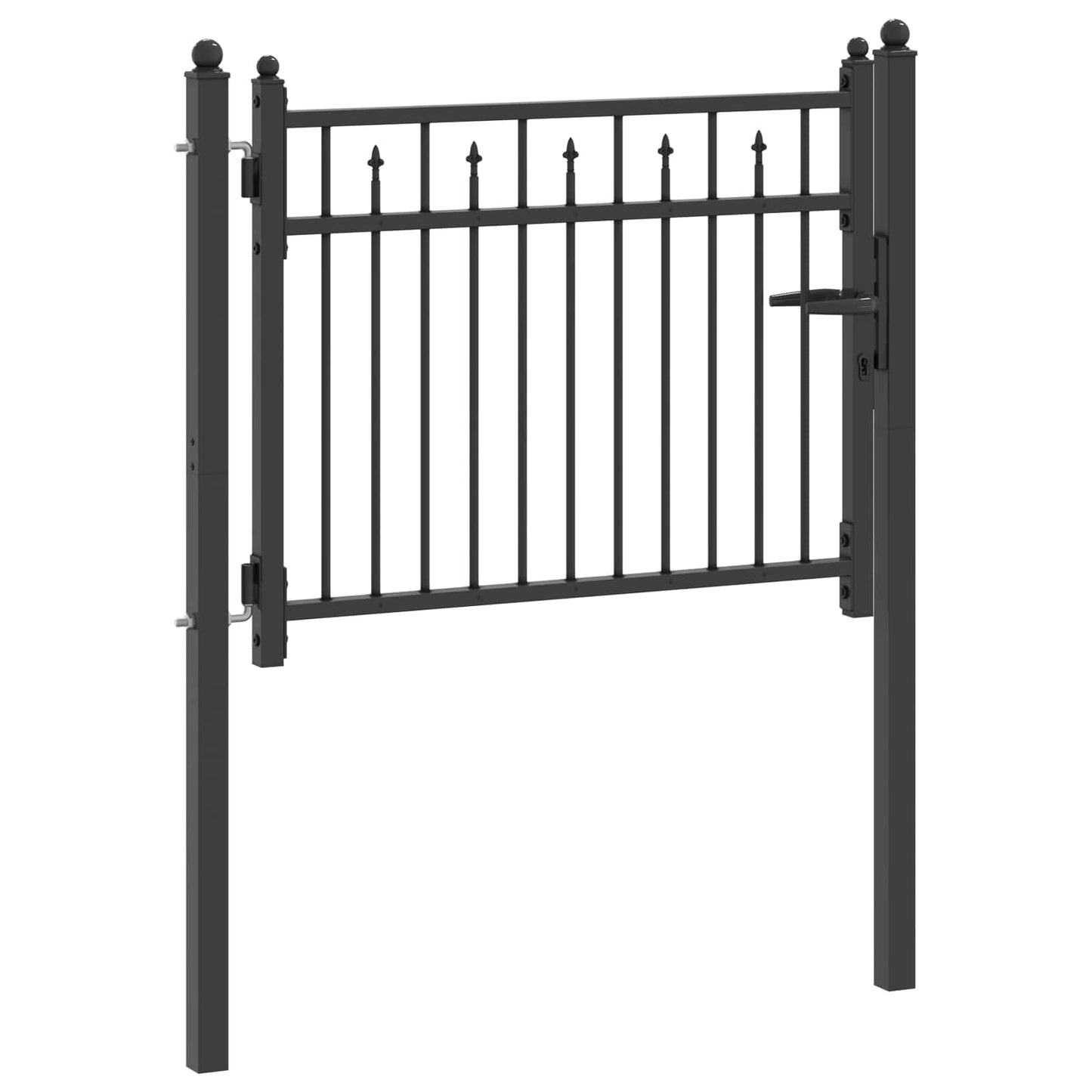 Zauntor BAARLO 100 x 75 cm Metall Schwarz Abschließbar