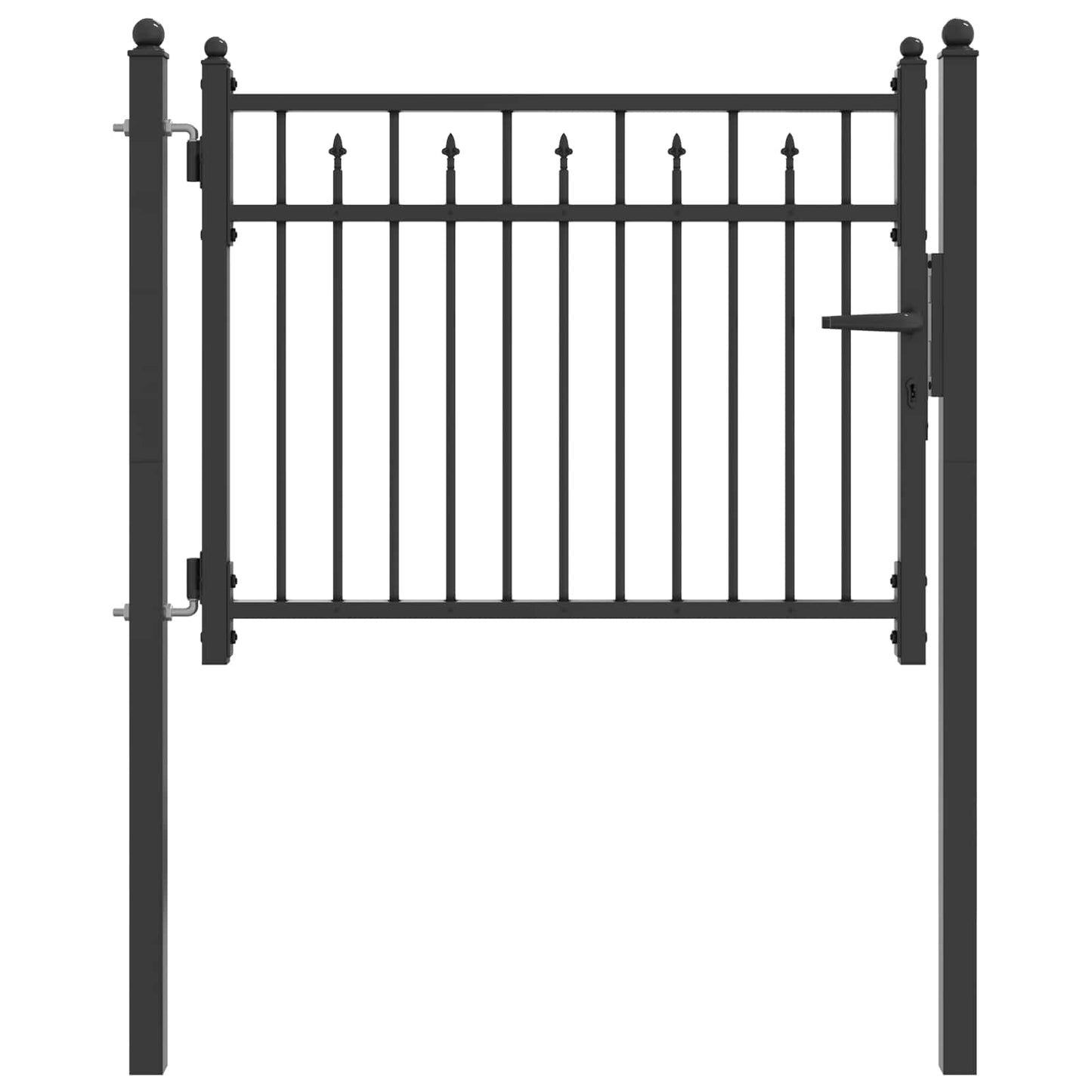 Zauntor BAARLO 100 x 75 cm Metall Schwarz Abschließbar