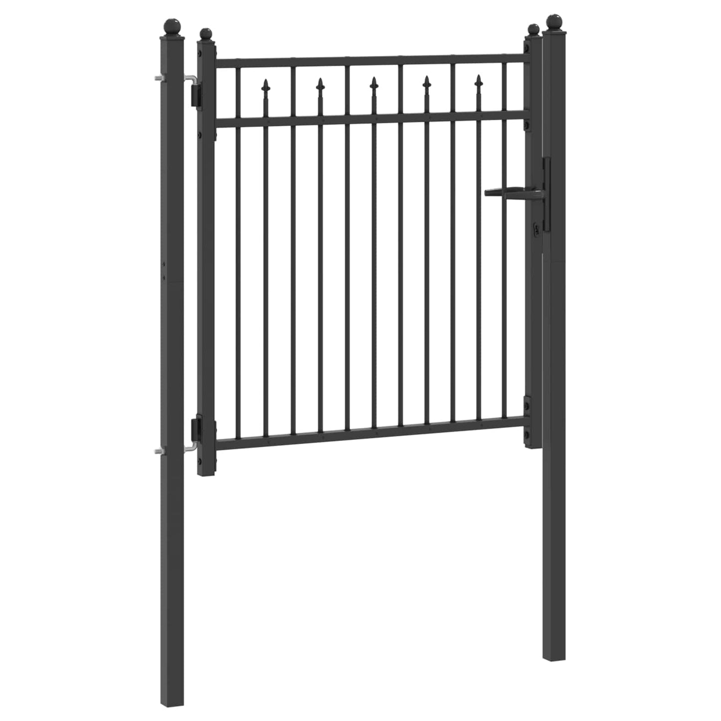 Zauntor BAARLO 100 x 100 cm Metall Schwarz Abschließbar