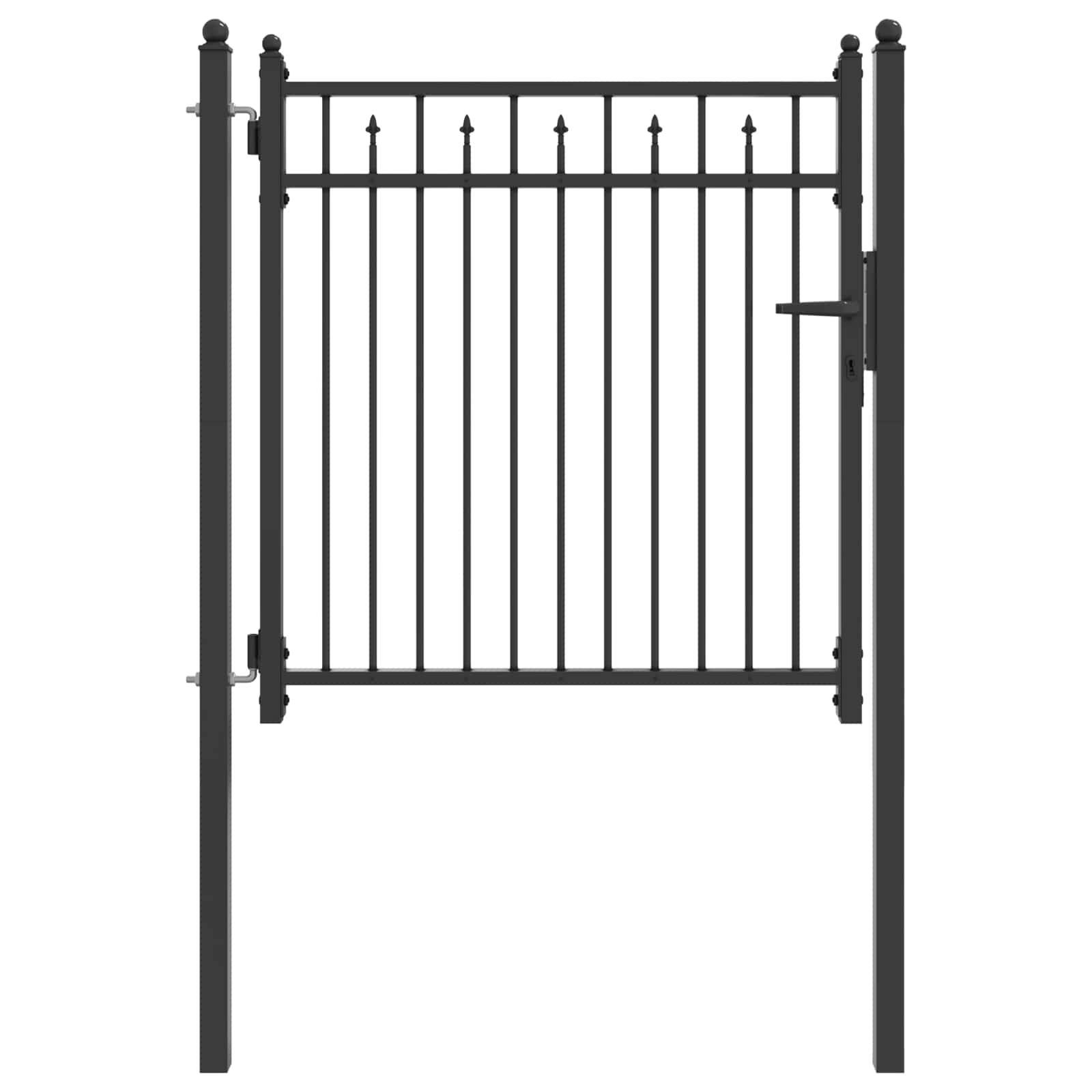 Zauntor BAARLO 100 x 100 cm Metall Schwarz Abschließbar
