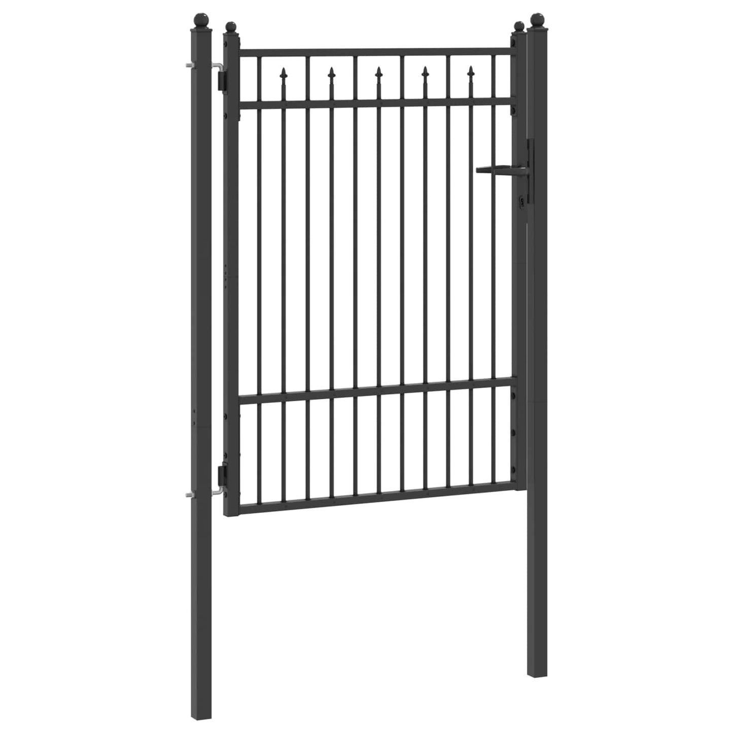 Zauntor BAARLO 100 x 125 cm Metall Schwarz Abschließbar