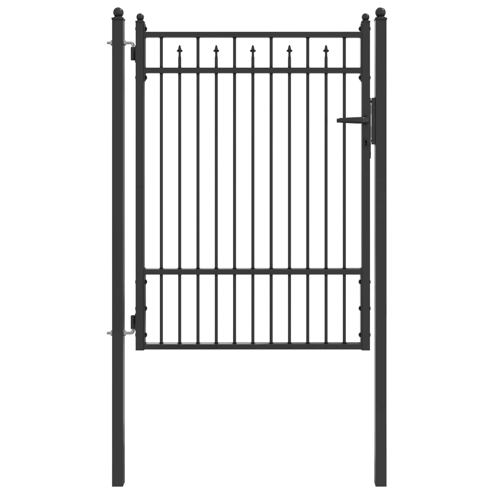Zauntor BAARLO 100 x 125 cm Metall Schwarz Abschließbar