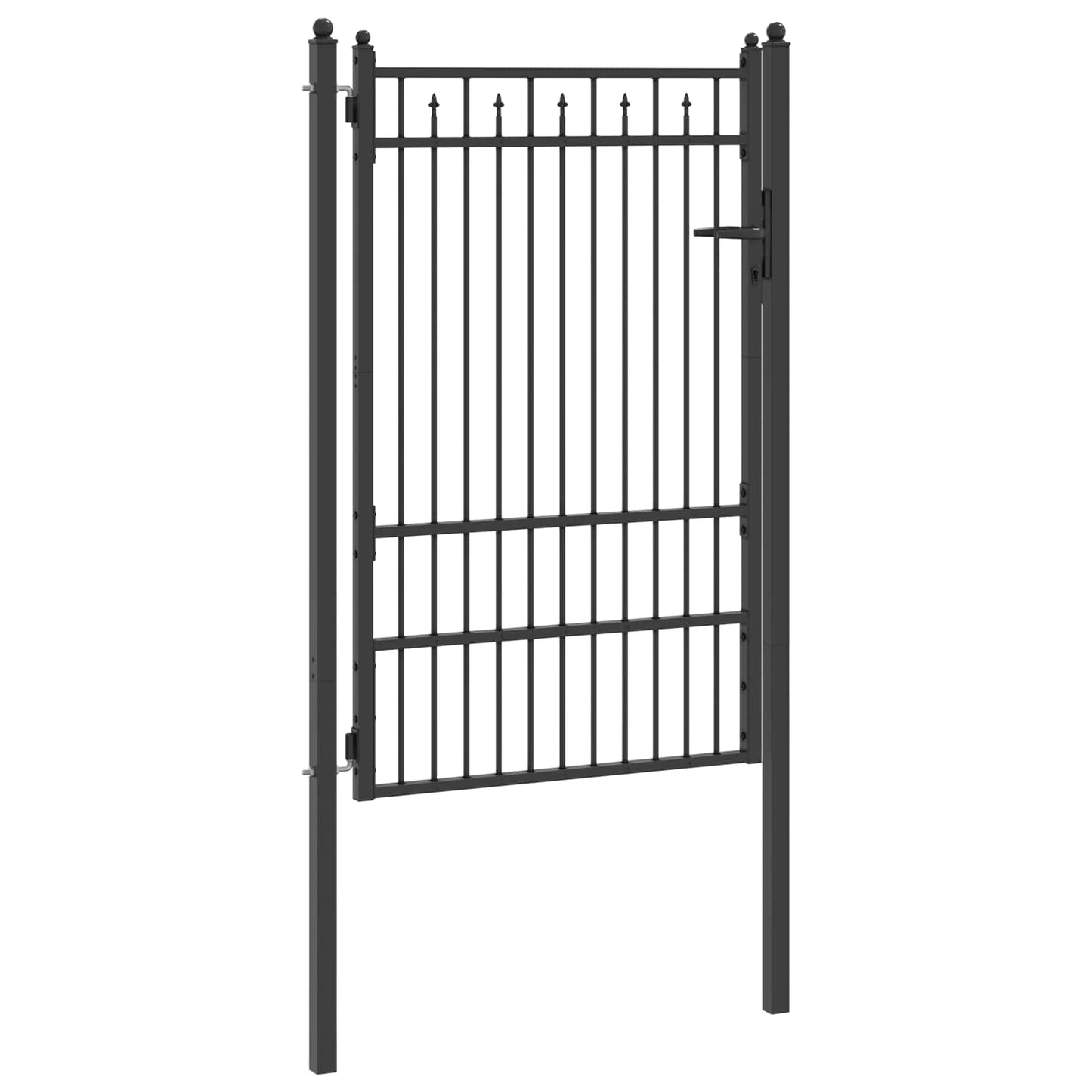 Zauntor BAARLO 100 x 150 cm Metall Schwarz Abschließbar