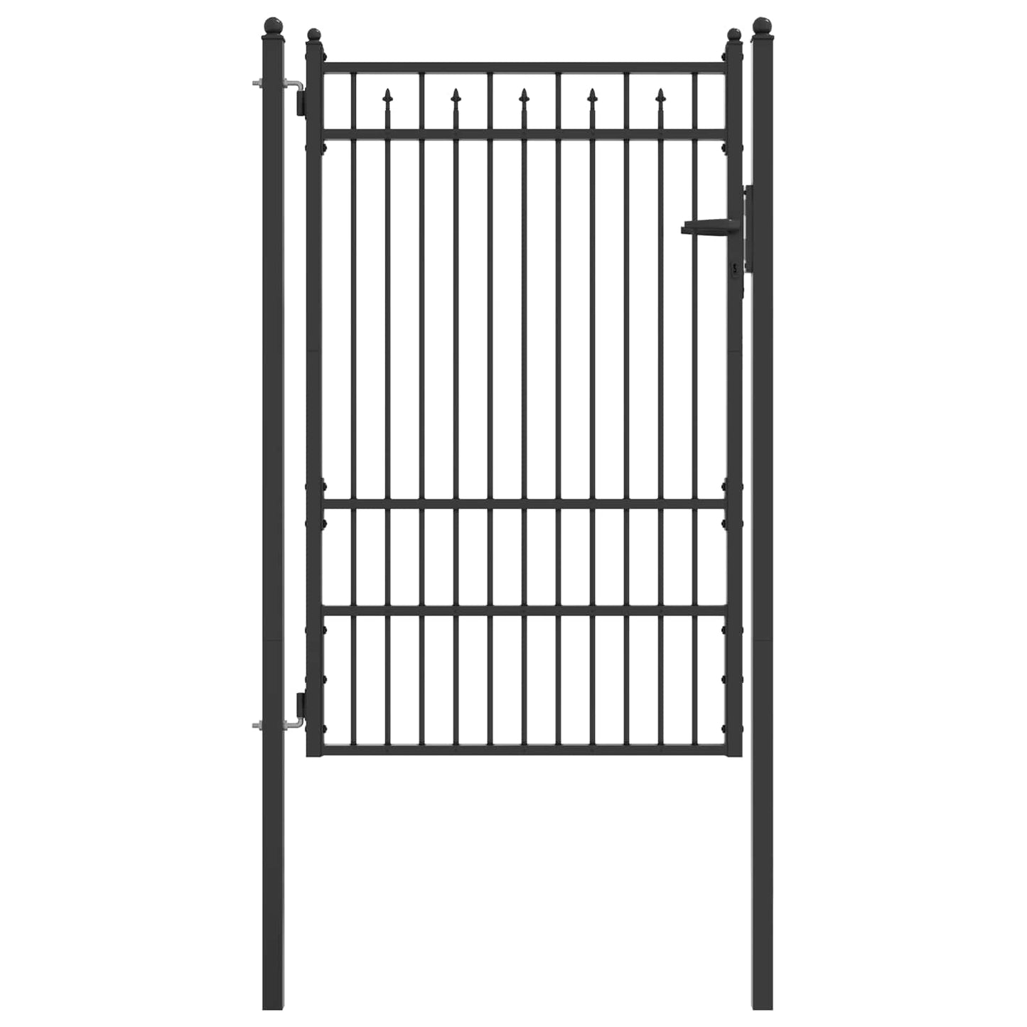 Zauntor BAARLO 100 x 150 cm Metall Schwarz Abschließbar