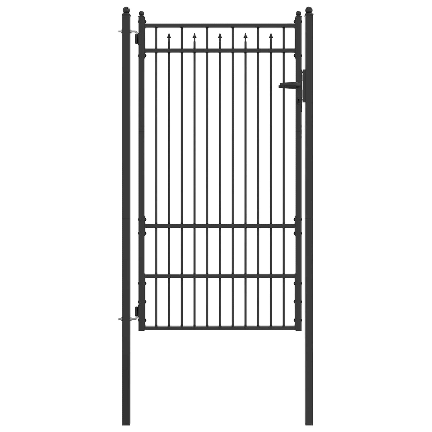 Zauntor BAARLO 100 x 175 cm Metall Schwarz Abschließbar