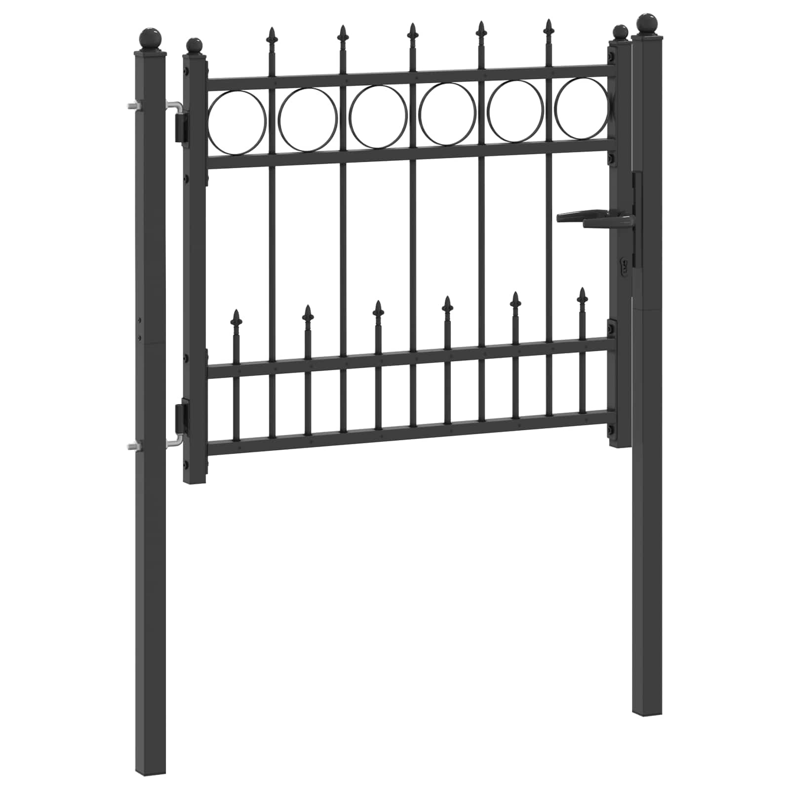Zauntor HORST 100 x 75 cm Metall Schwarz Abschließbar