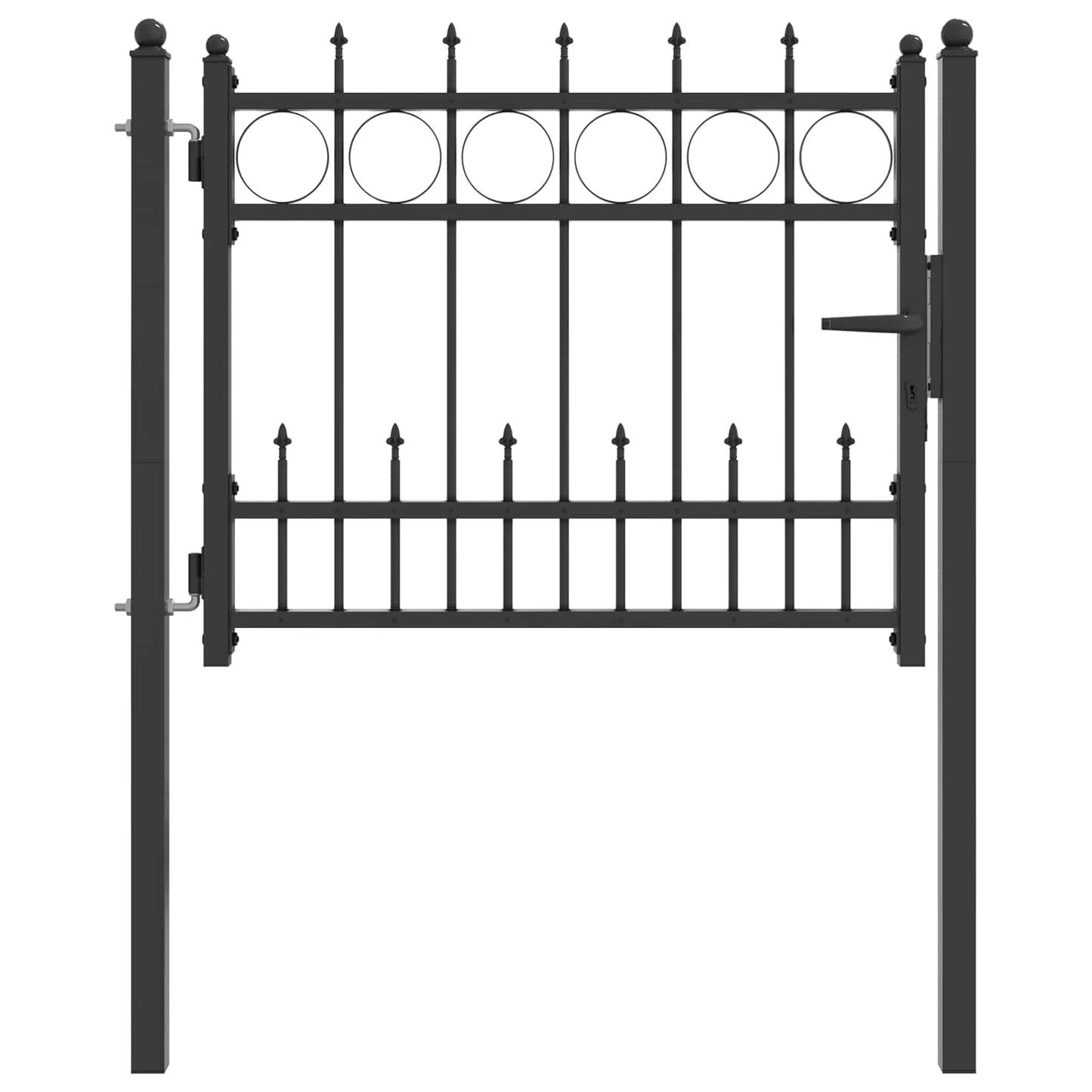 Zauntor HORST 100 x 75 cm Metall Schwarz Abschließbar