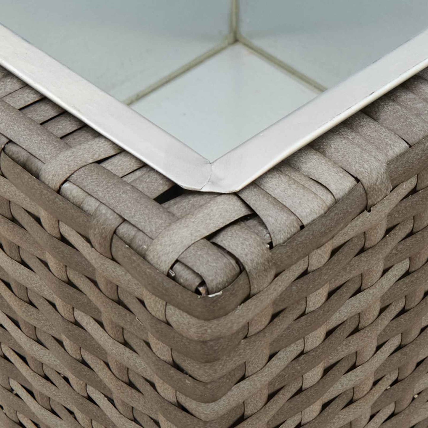 Set für Outdoor 3 Stk. Grau 30 x 30 x 80 cm Metall