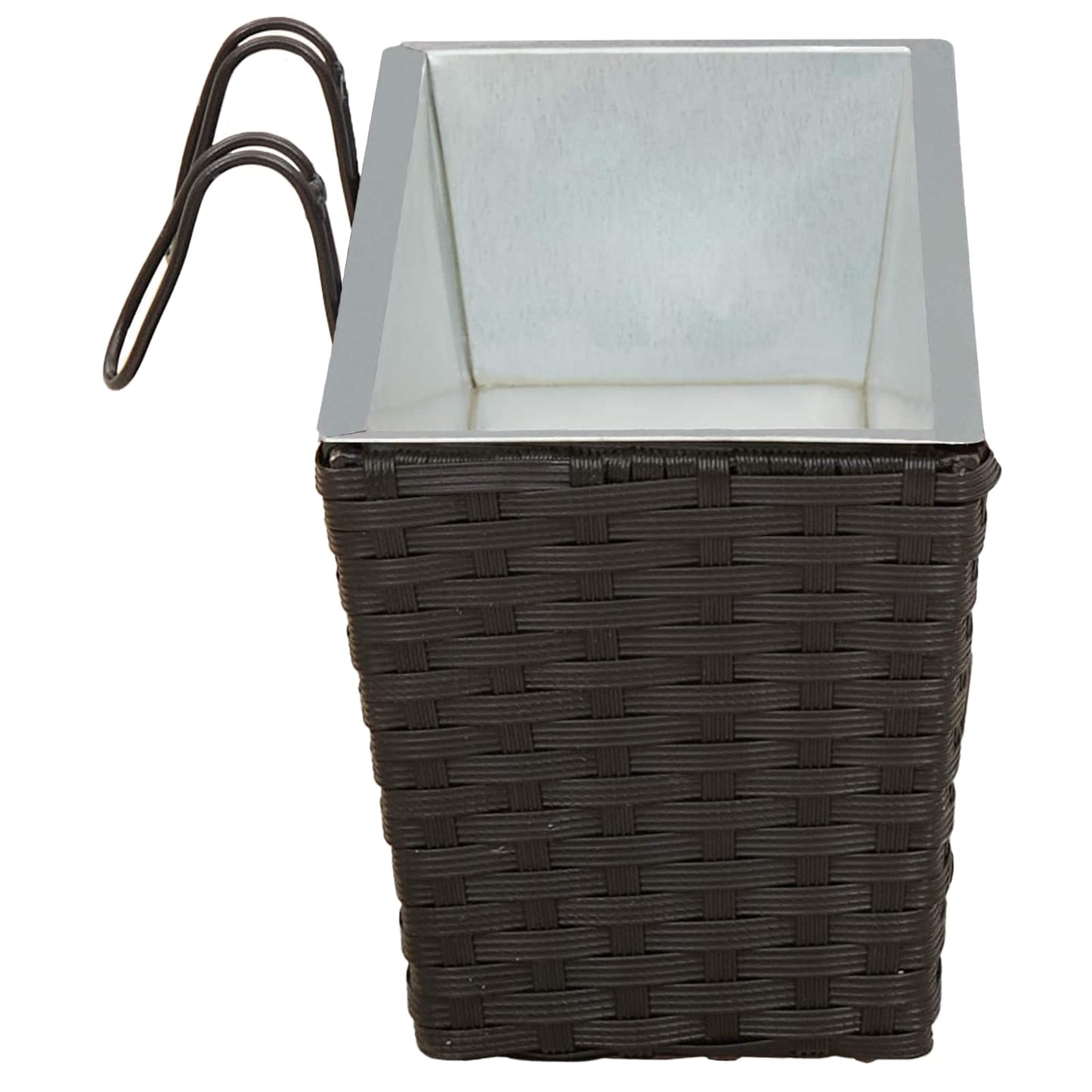 Balkon 2 Stk. Schwarz 50 x 17 x 17 cm Metall