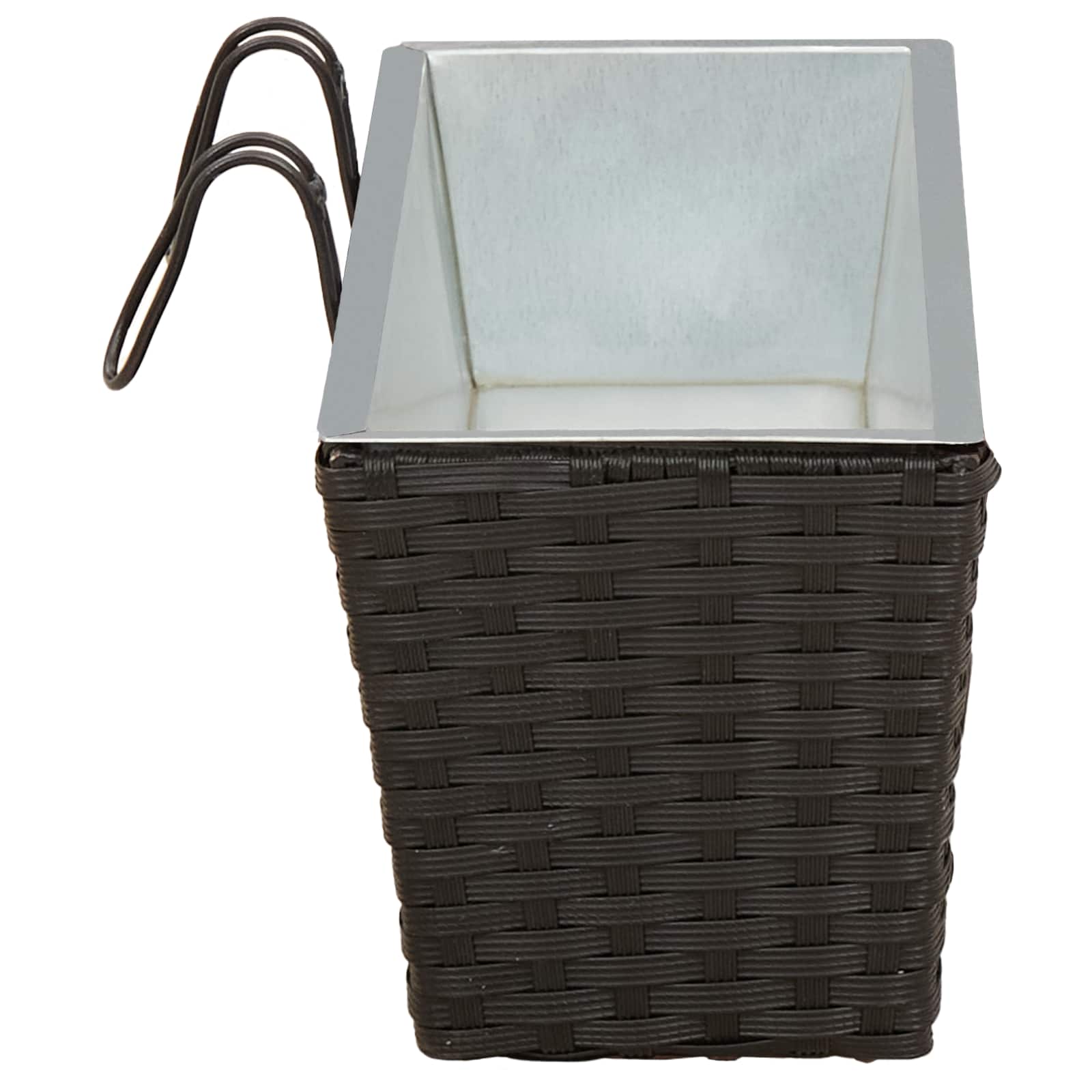 Balkon 2 Stk. Schwarz 50 x 17 x 17 cm Metall