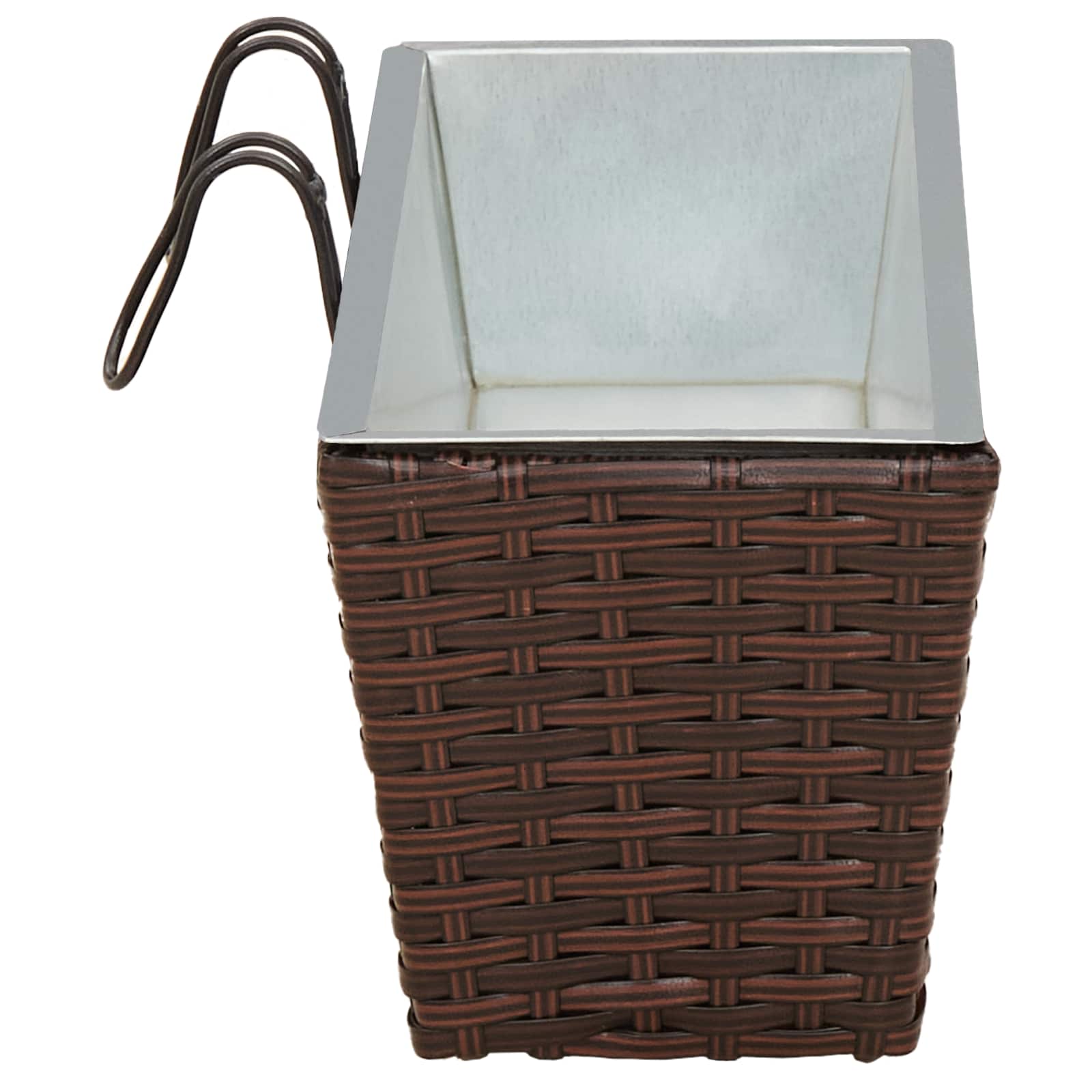 Balkon 2 Stk. Braun 50 x 17 x 17 cm Metall