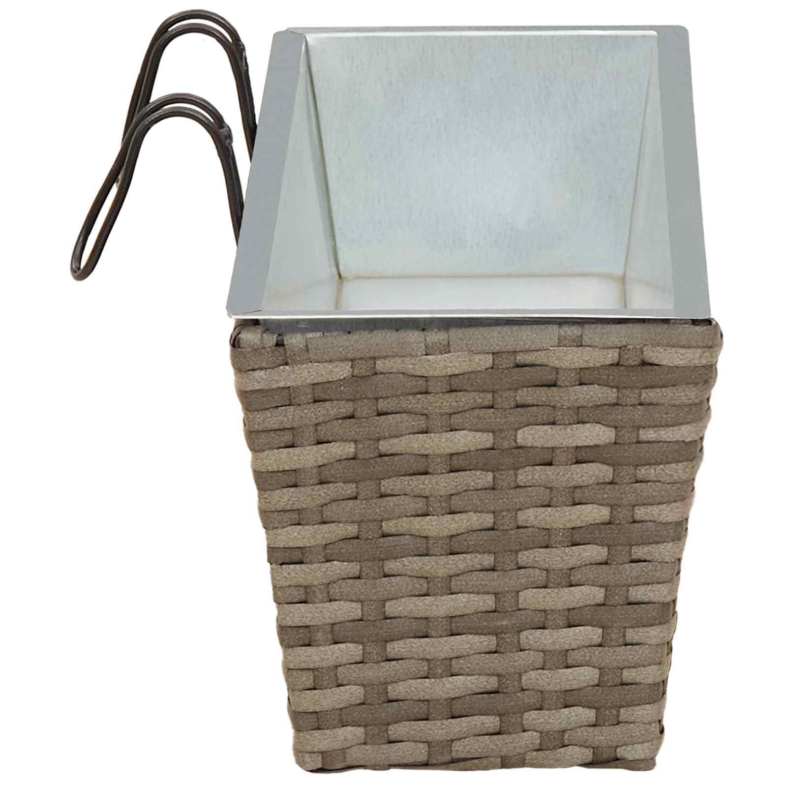Balkon 2 stk. Grau 50 x 17 x 17 cm Metall