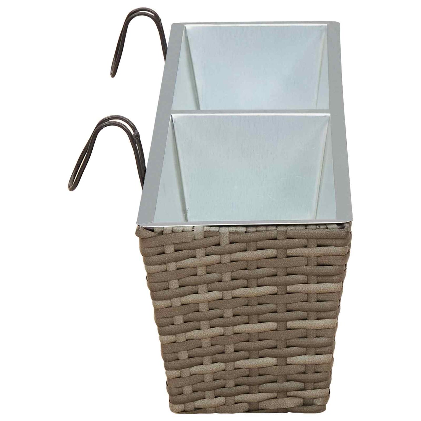 Balkon 2 stk. Grau 80 x 17 x 17 cm Metall