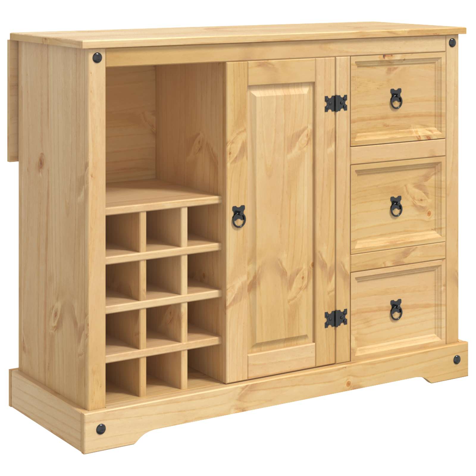 Küchenaufbewahrung Honigwachs 112 x 70 x 91,5 cm Massiv-Kiefer