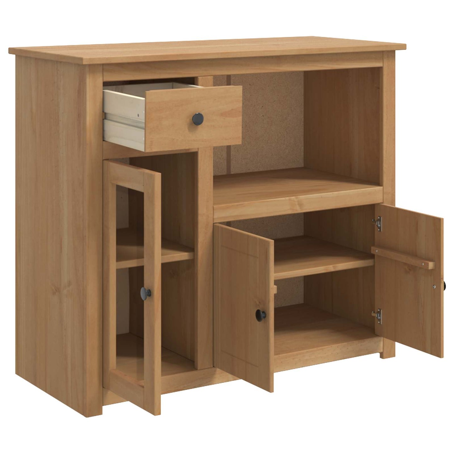 Mikrowellen-Sideboard PANAMA Honigwachs 99,5 x 44 x 86,5 cm