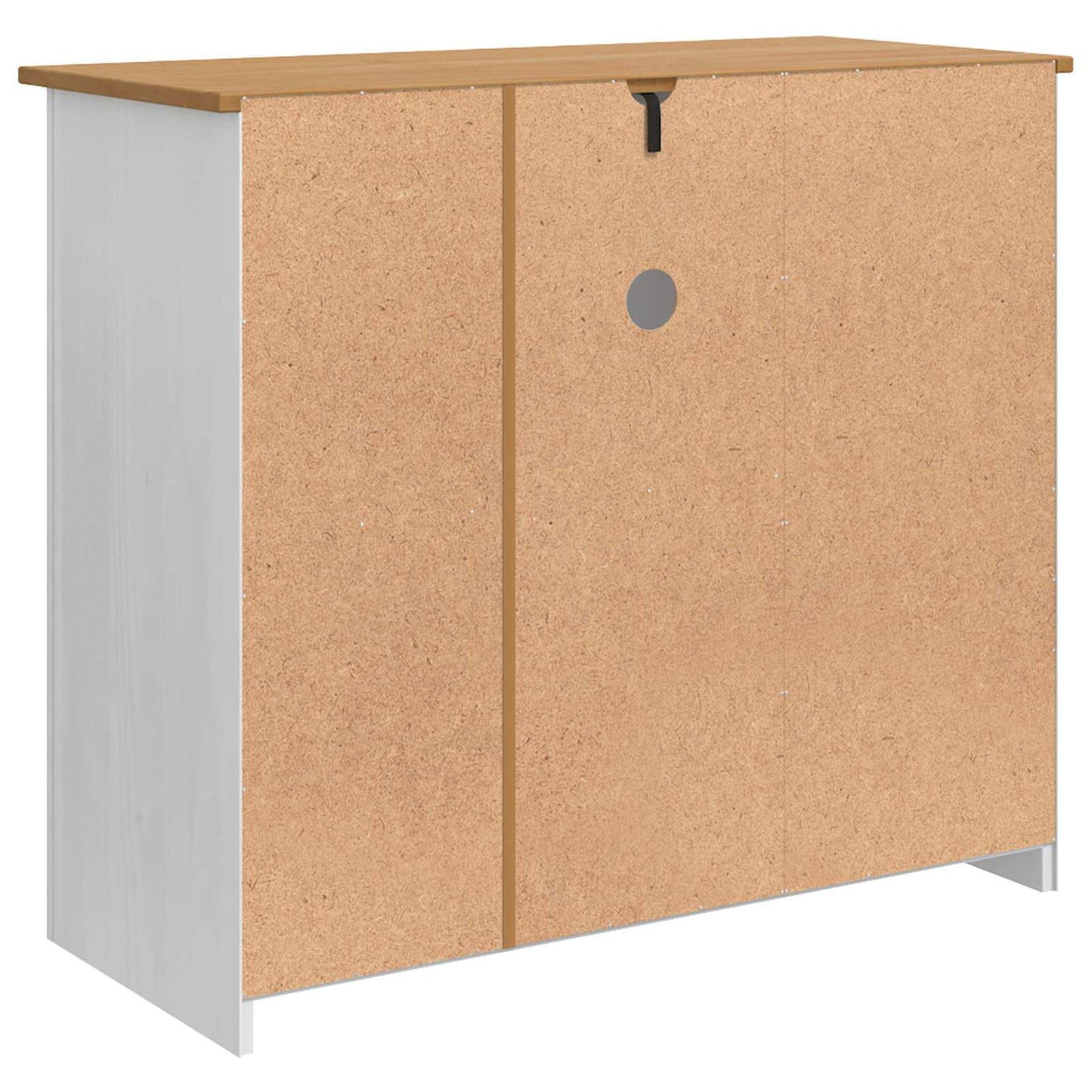 Mikrowellen-Sideboard PANAMA Weiß und Honigwachs Massiv-Kiefer