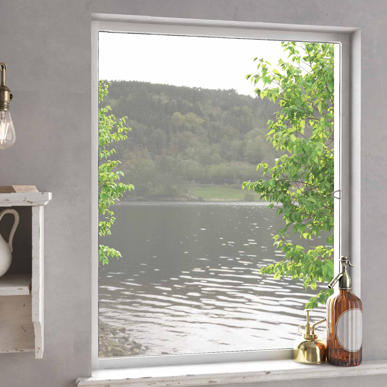 Insektenschutz für Fenster Weiß 120 x 140 cm