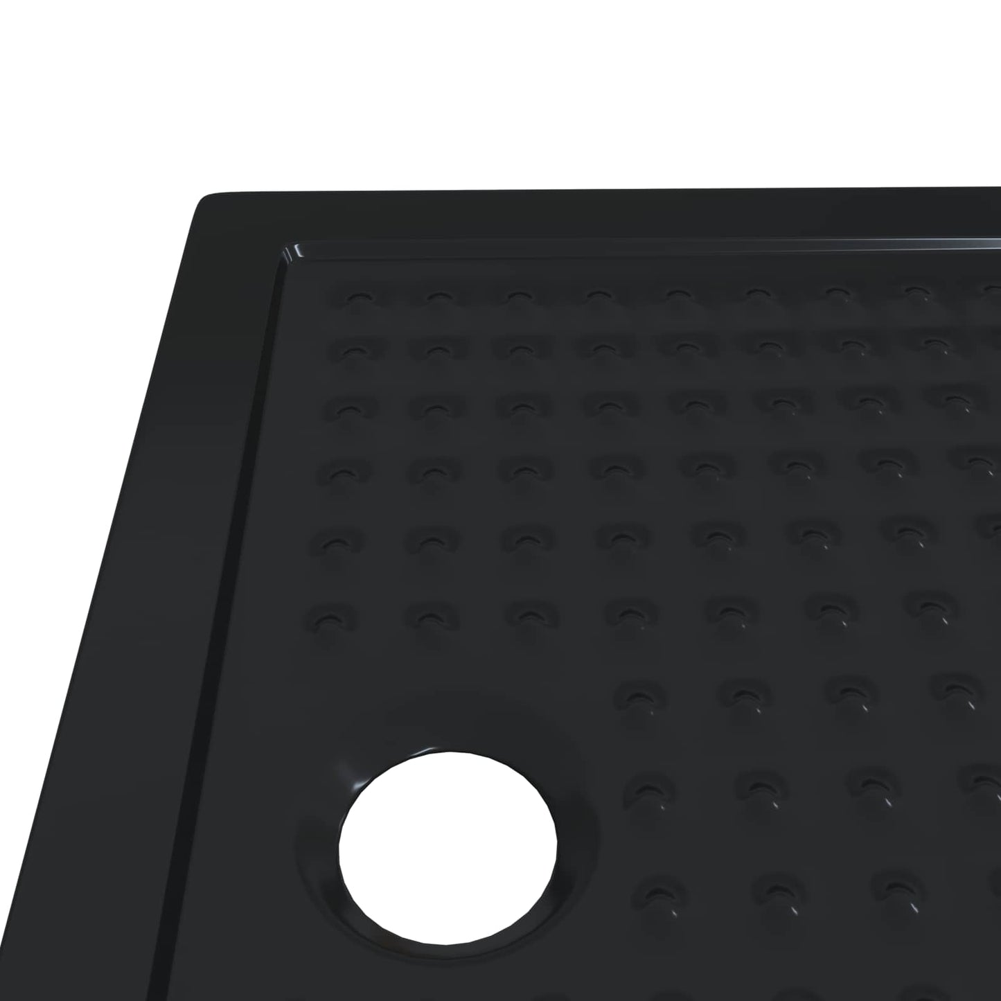 Duschbodenablage mit Punkten 90 x 70 x 4 cm ABS Schwarz