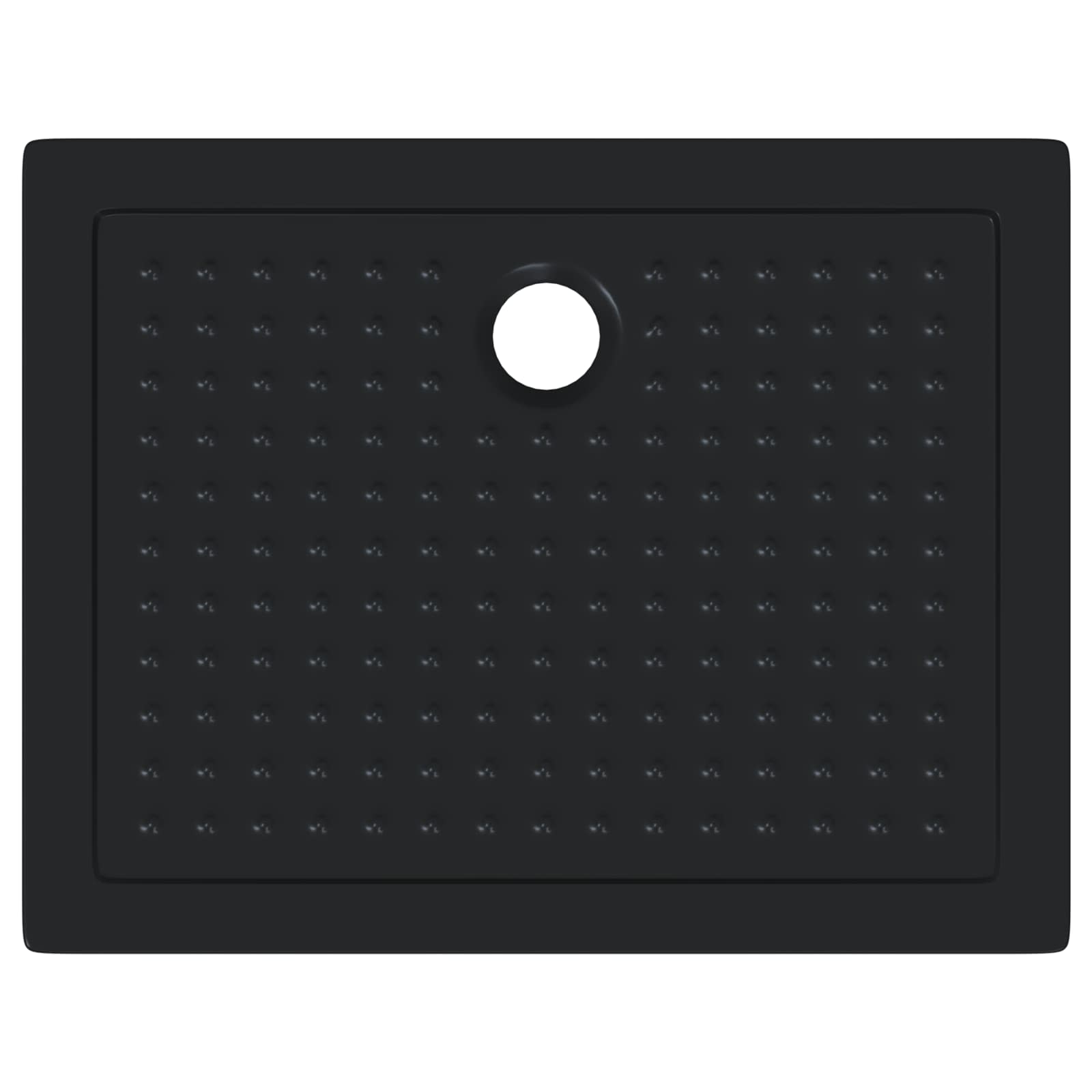 Duschbodenablage mit Punkten 90 x 70 x 4 cm ABS Schwarz