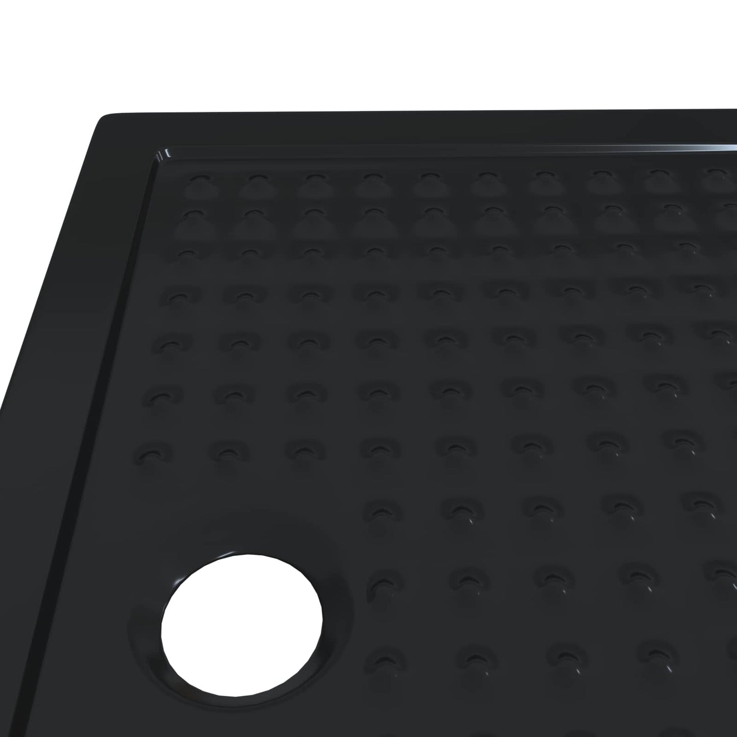 Duschbodenablage mit Punkten 100 x 80 x 4 cm ABS Schwarz