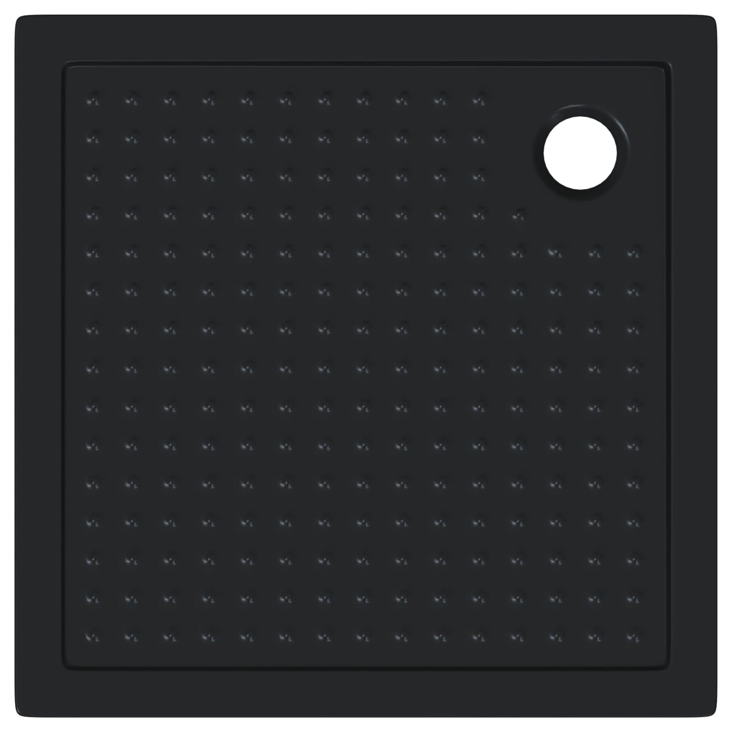 Duschbodenablage mit Punkten 90 x 90 x 4 cm ABS Schwarz