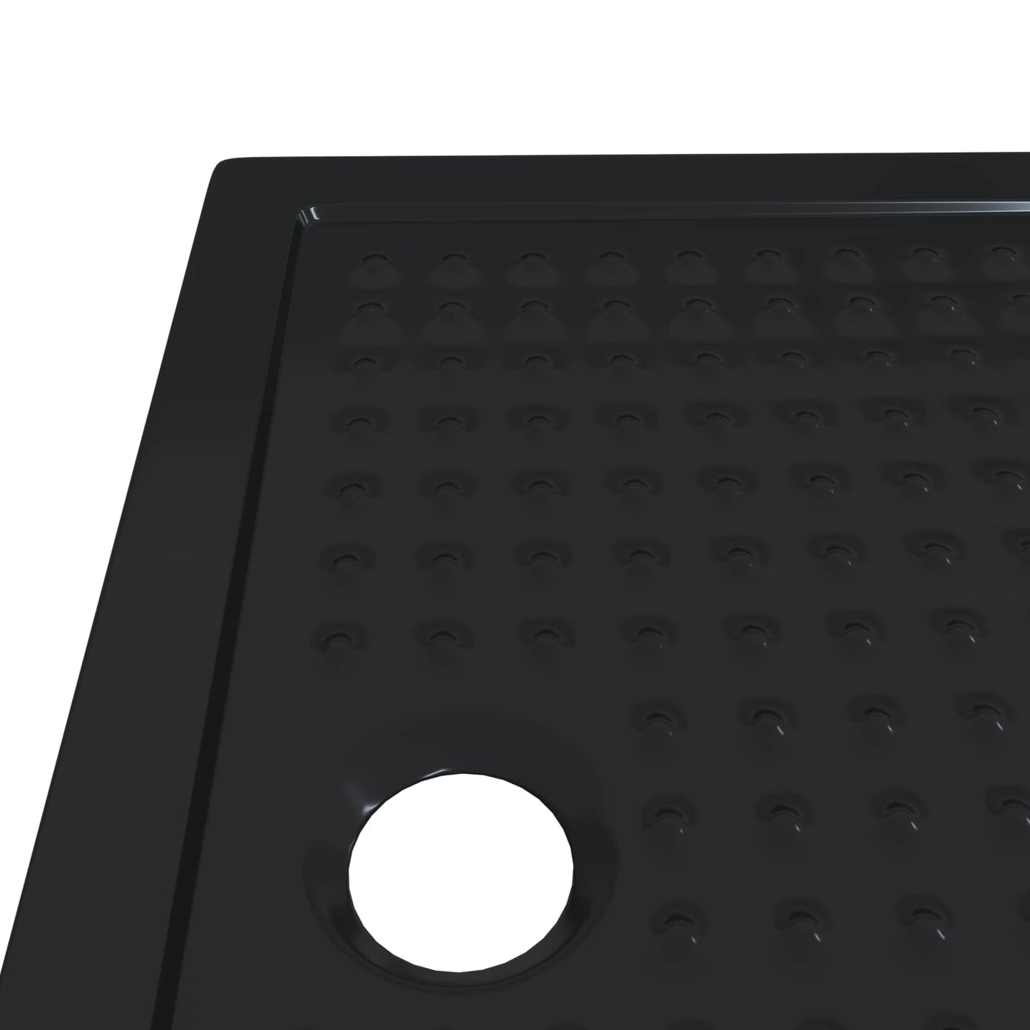 Duschbodenablage mit Punkten 100 x 70 x 4 cm ABS Schwarz