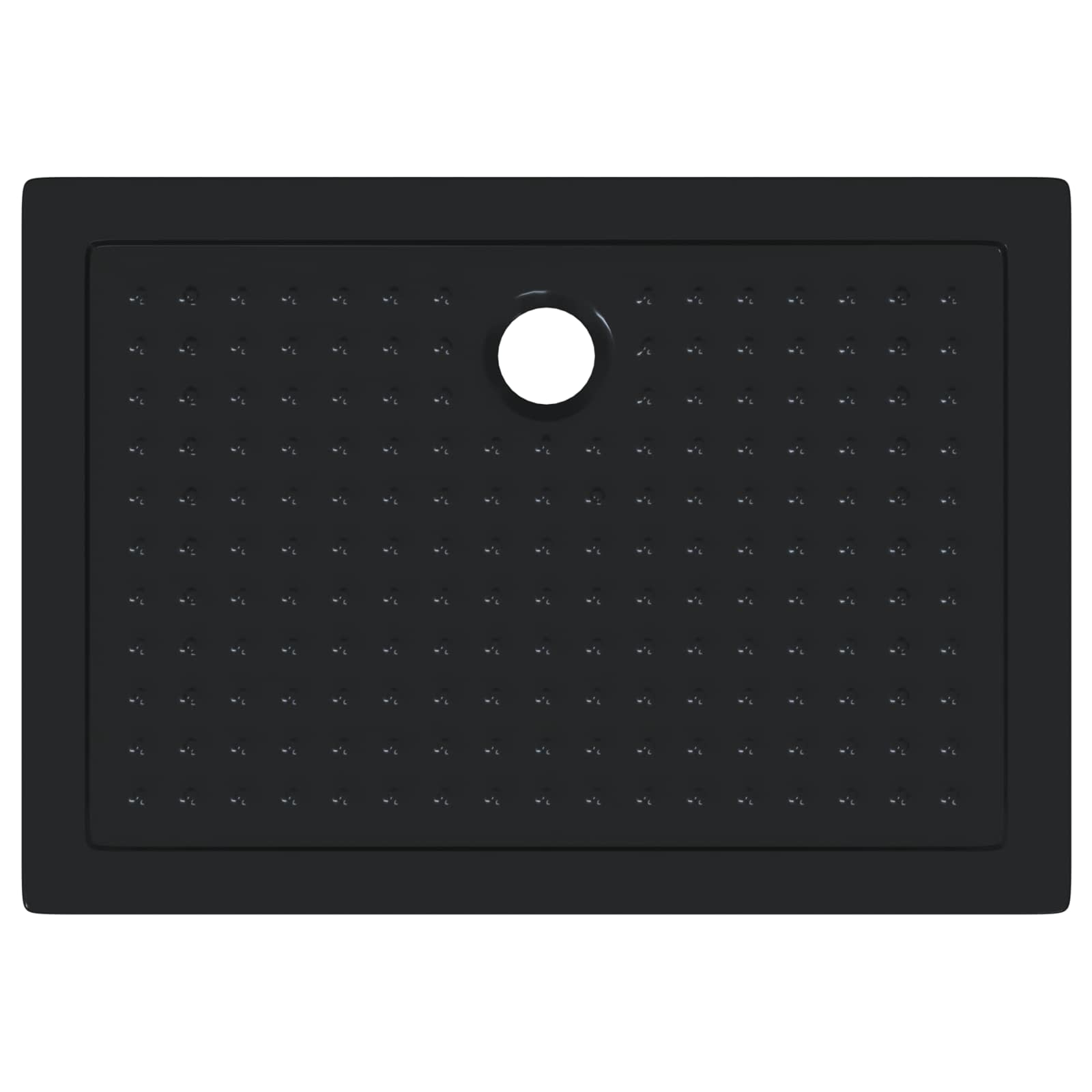 Duschbodenablage mit Punkten 100 x 70 x 4 cm ABS Schwarz