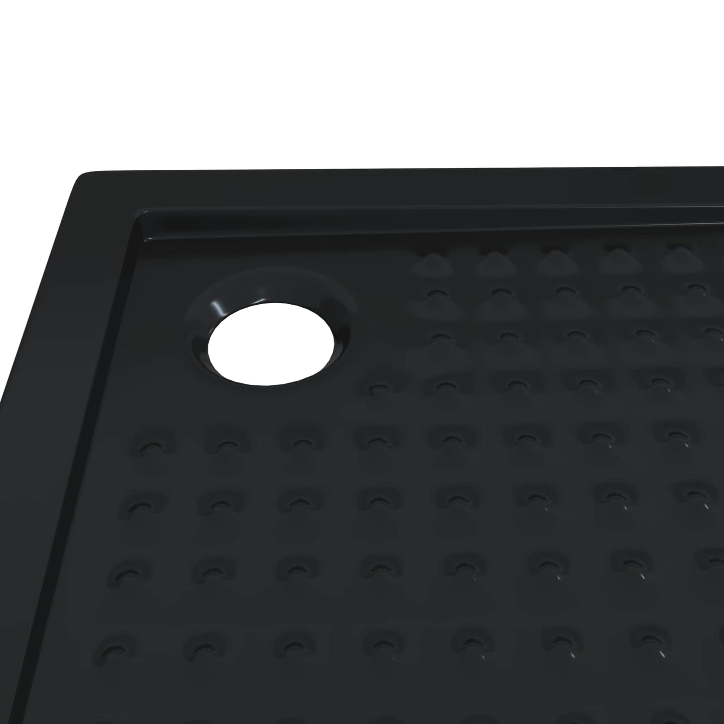 Duschbodenablage mit Punkten 80 x 80 x 4 cm ABS Schwarz