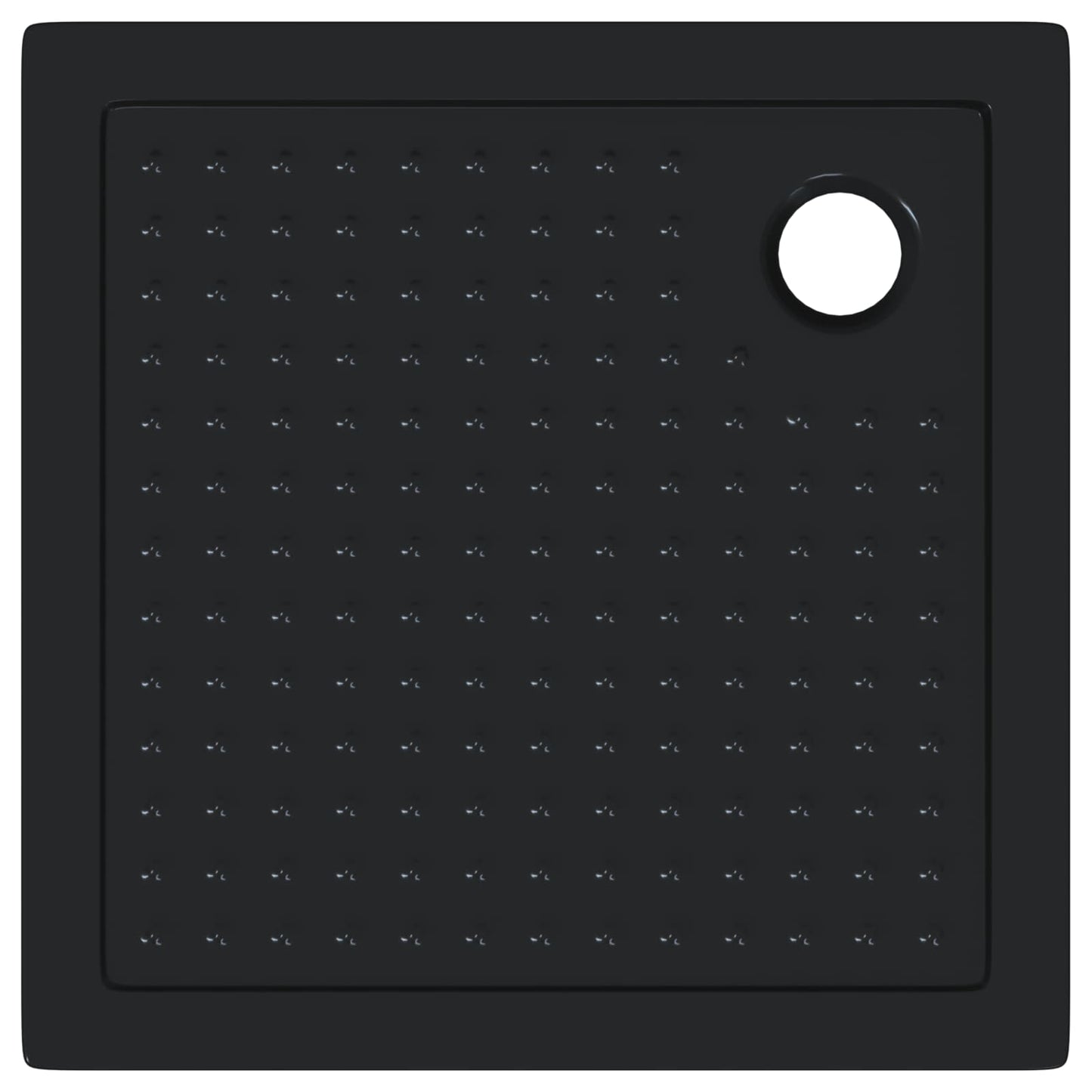 Duschbodenablage mit Punkten 80 x 80 x 4 cm ABS Schwarz