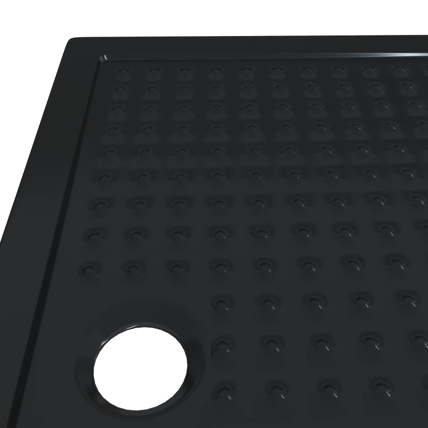 Duschbodenablage mit Punkten 120 x 80 x 4 cm ABS Schwarz