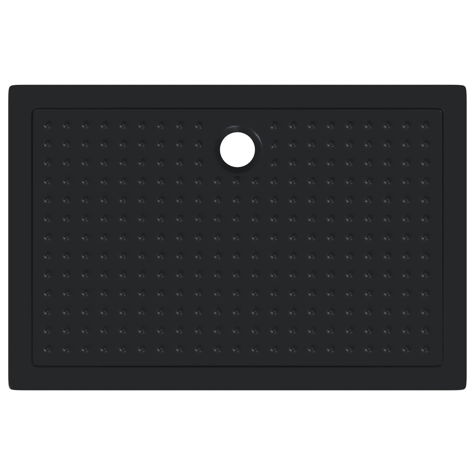 Duschbodenablage mit Punkten 120 x 80 x 4 cm ABS Schwarz