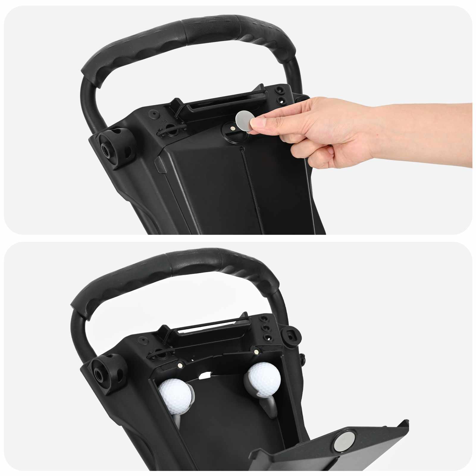 Golf-Dolly Schwarz Eisen Klappbar