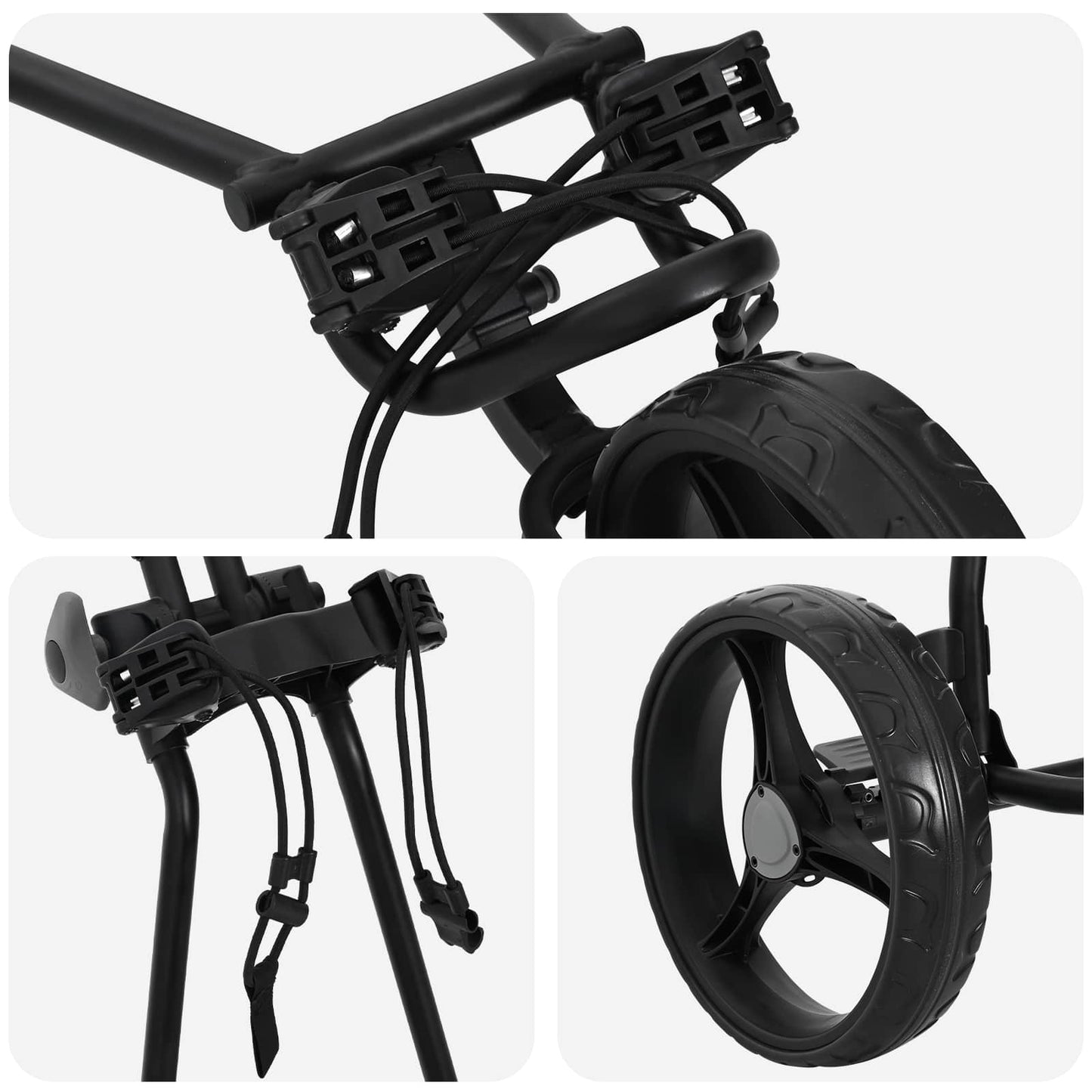 Golf-Dolly Schwarz Eisen Klappbar