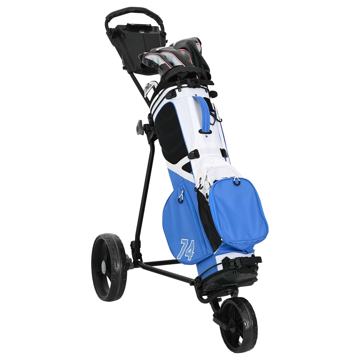 Golf-Dolly Schwarz Eisen Klappbar