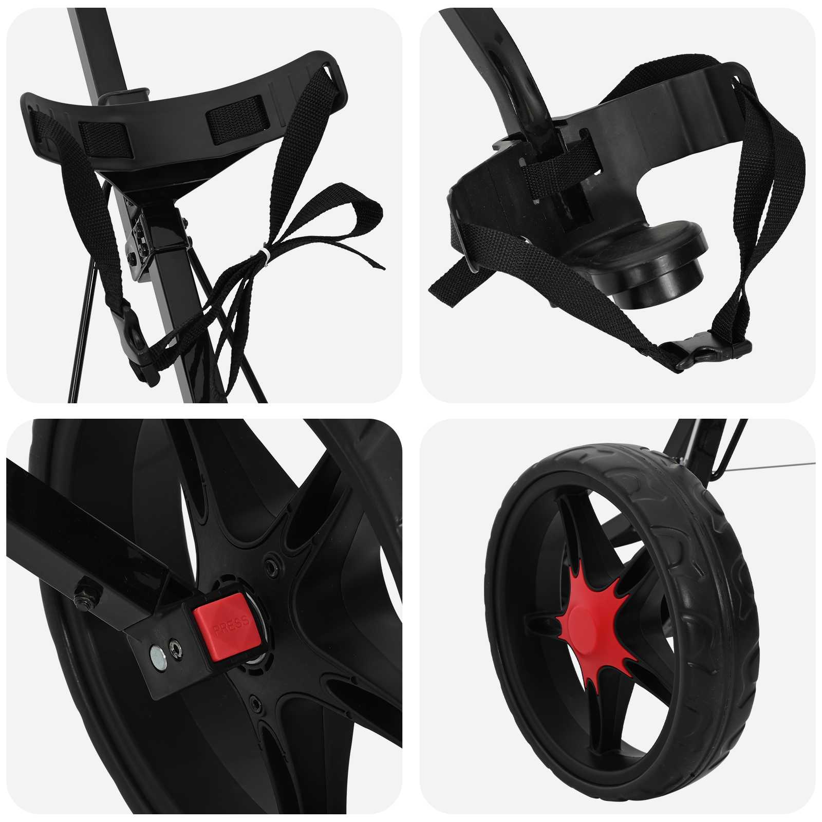 Golf-Dolly Schwarz Eisen Klappbar