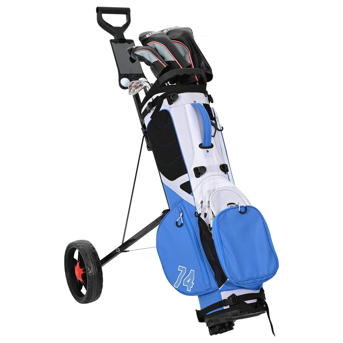 Golf-Dolly Schwarz Eisen Klappbar