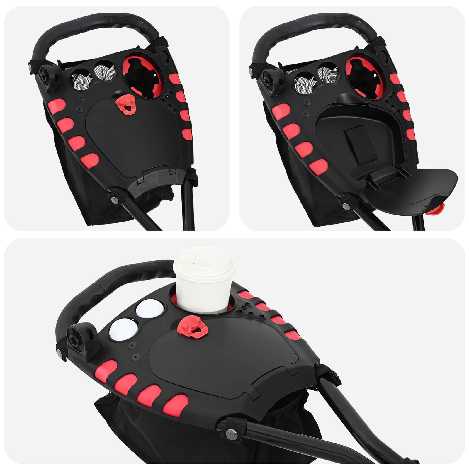Golf-Dolly Schwarz Eisen Klappbar