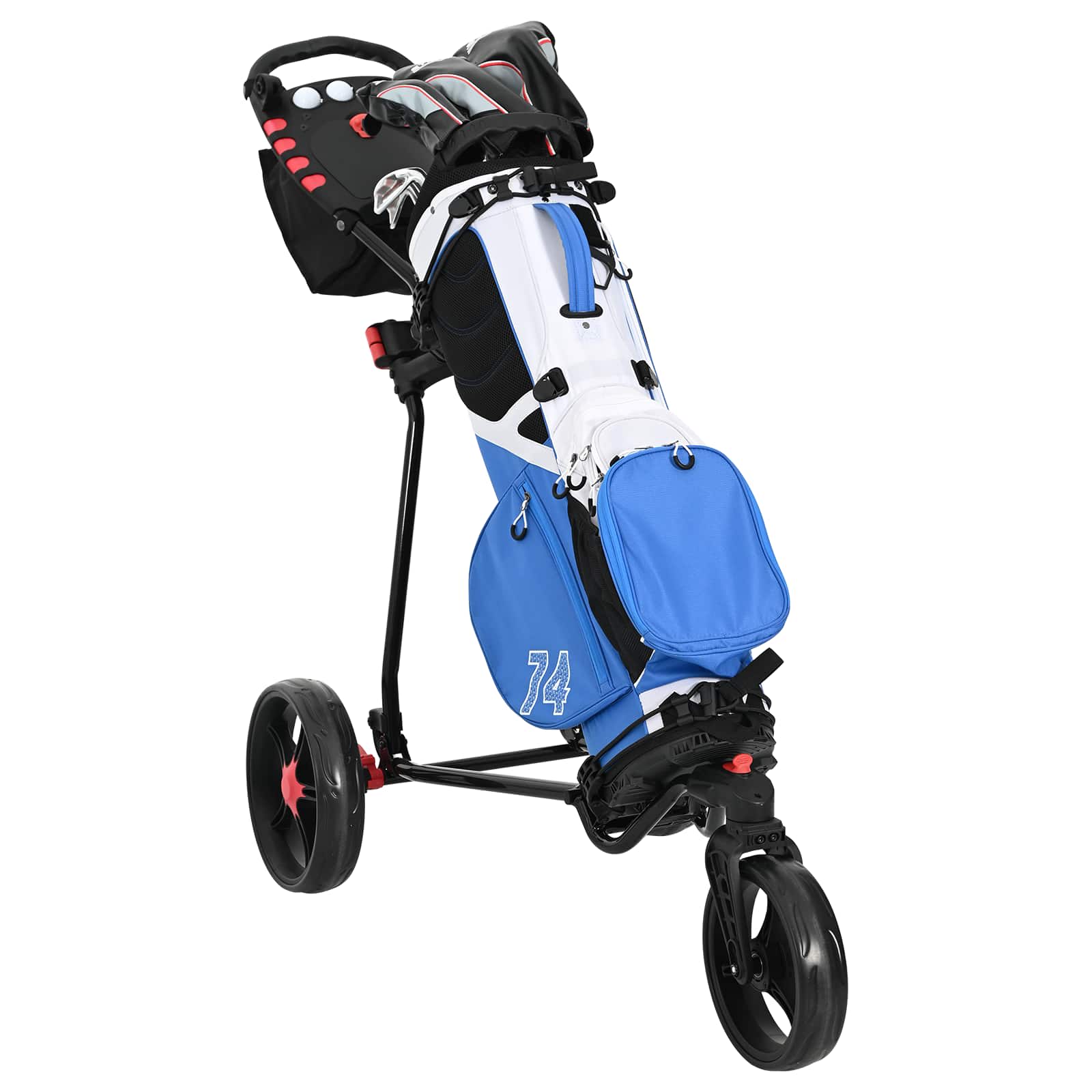 Golf-Dolly Schwarz Eisen Klappbar