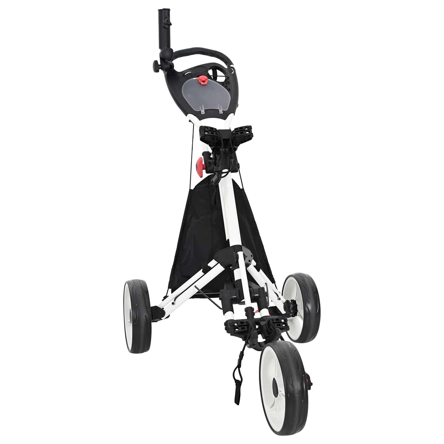 Golf-Dolly Schwarz und Weiß Aluminium Klappbar