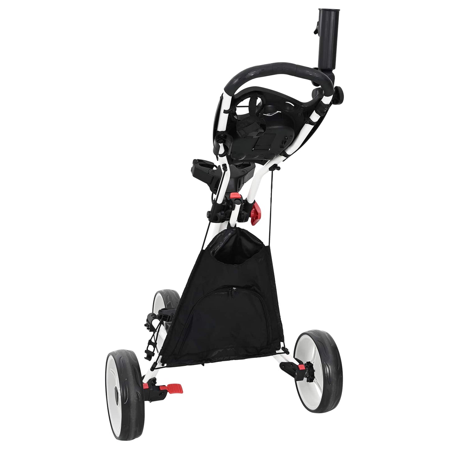Golf-Dolly Schwarz und Weiß Aluminium Klappbar